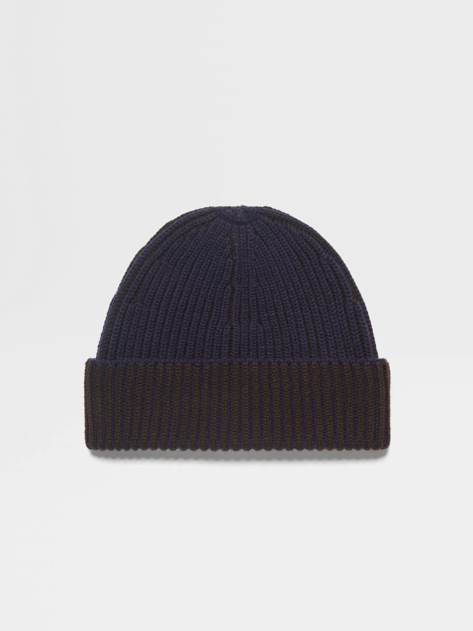 Flash Sale Berretto in Oasi Cashmere Blu Inchiostro e Marrone Scuro In Viaggio Con Stile | Morbidi Accessori