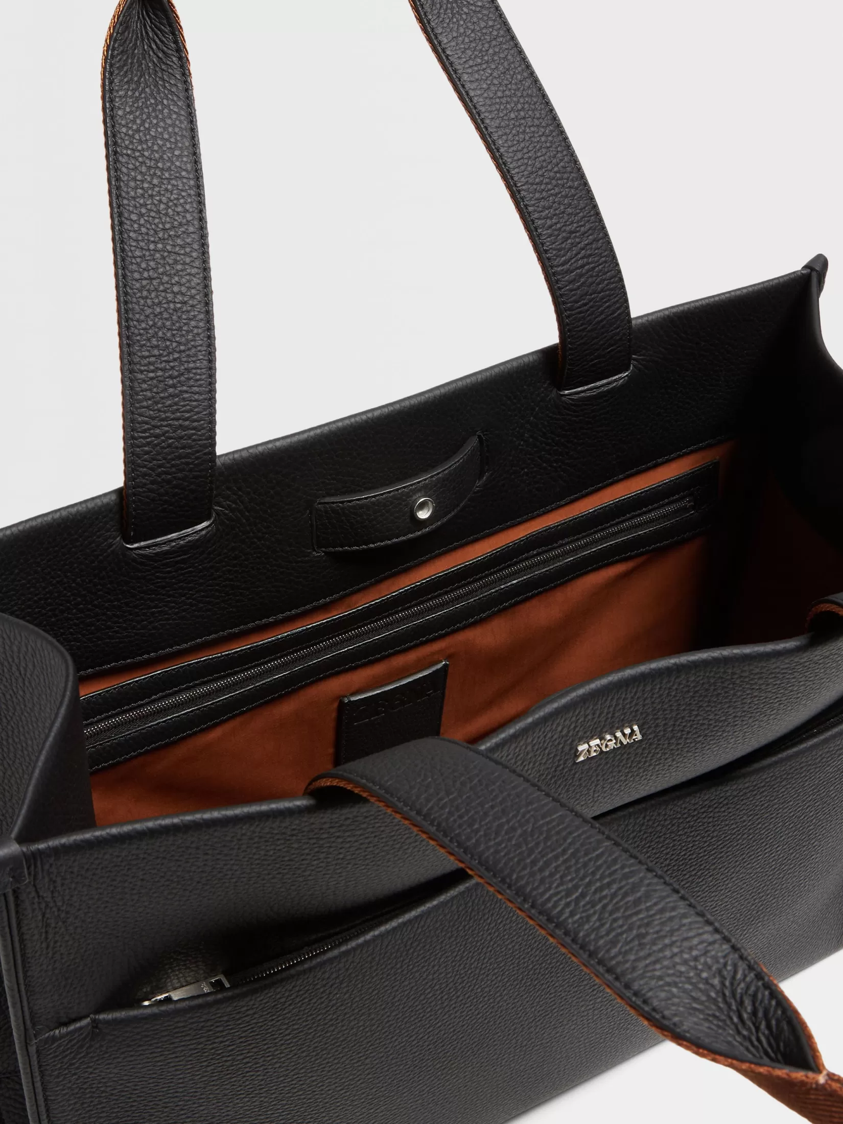 Best Borsa Tote Orizzontale in Pelle di Cervo Nera Borse E Portafogli