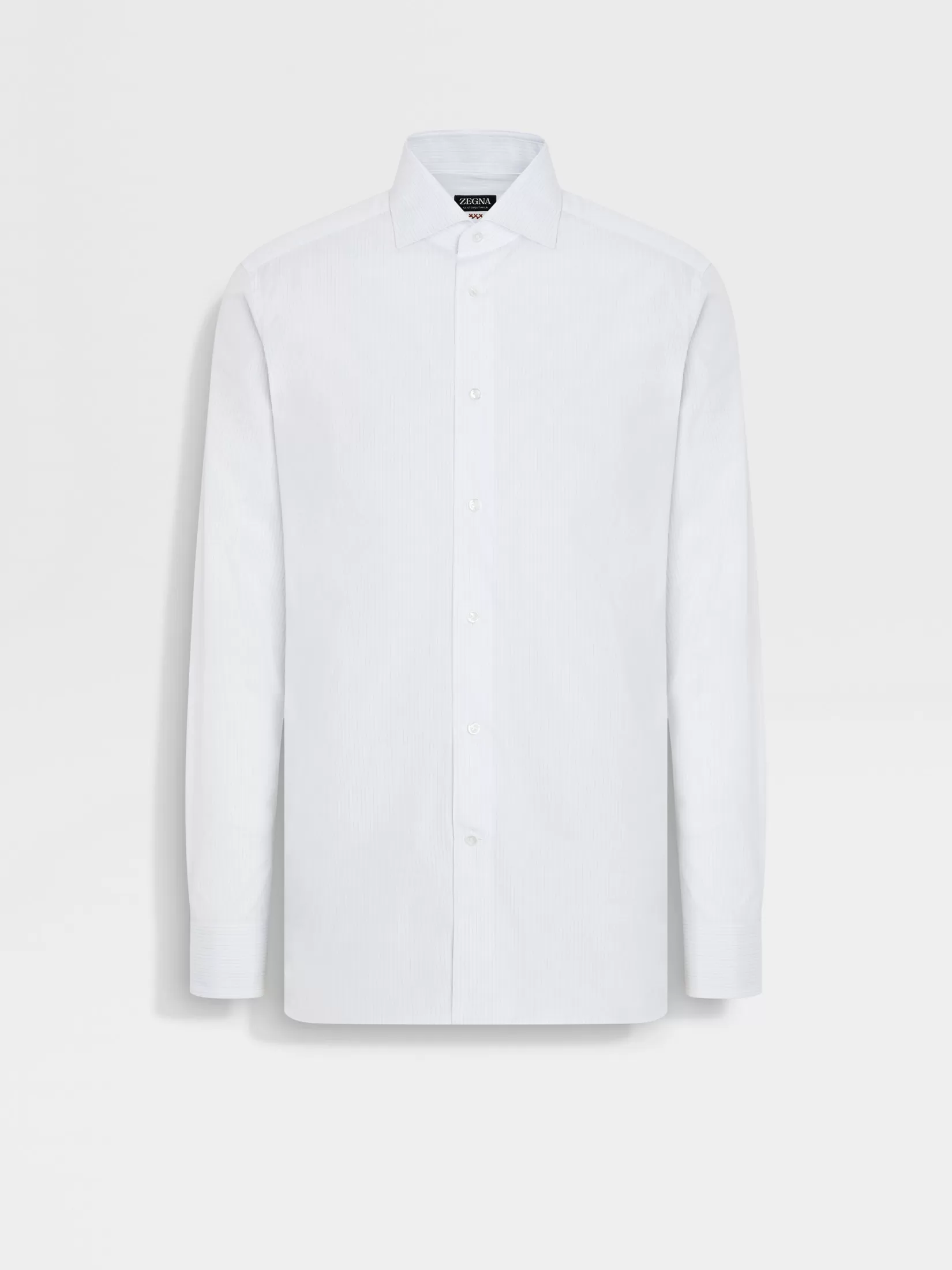 Clearance Camicia in Cotone Centoventimila a Righe Bianca e Celeste Camicie