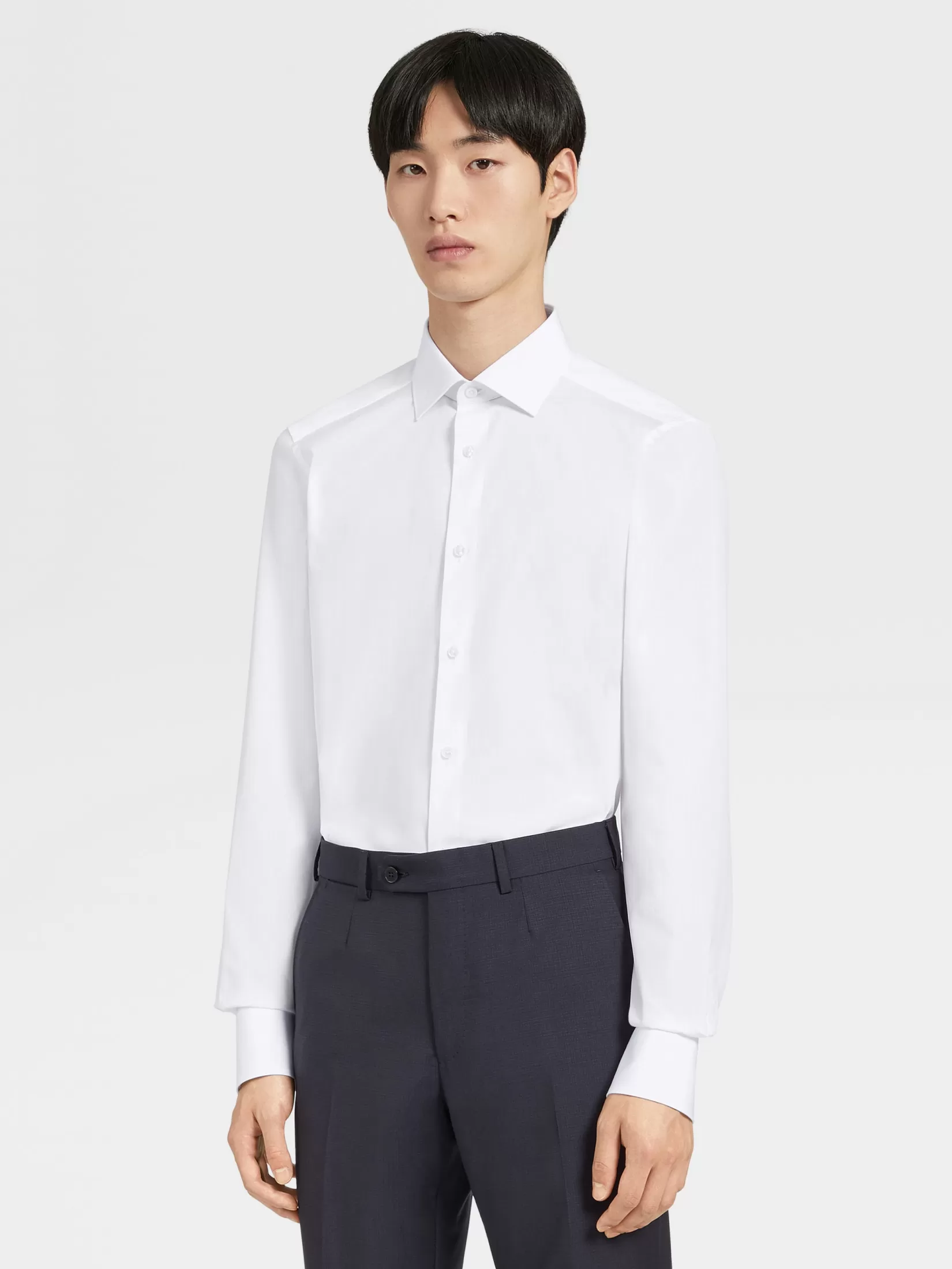 Clearance Camicia in Cotone Trofeo™ Comfort Bianca Camicie