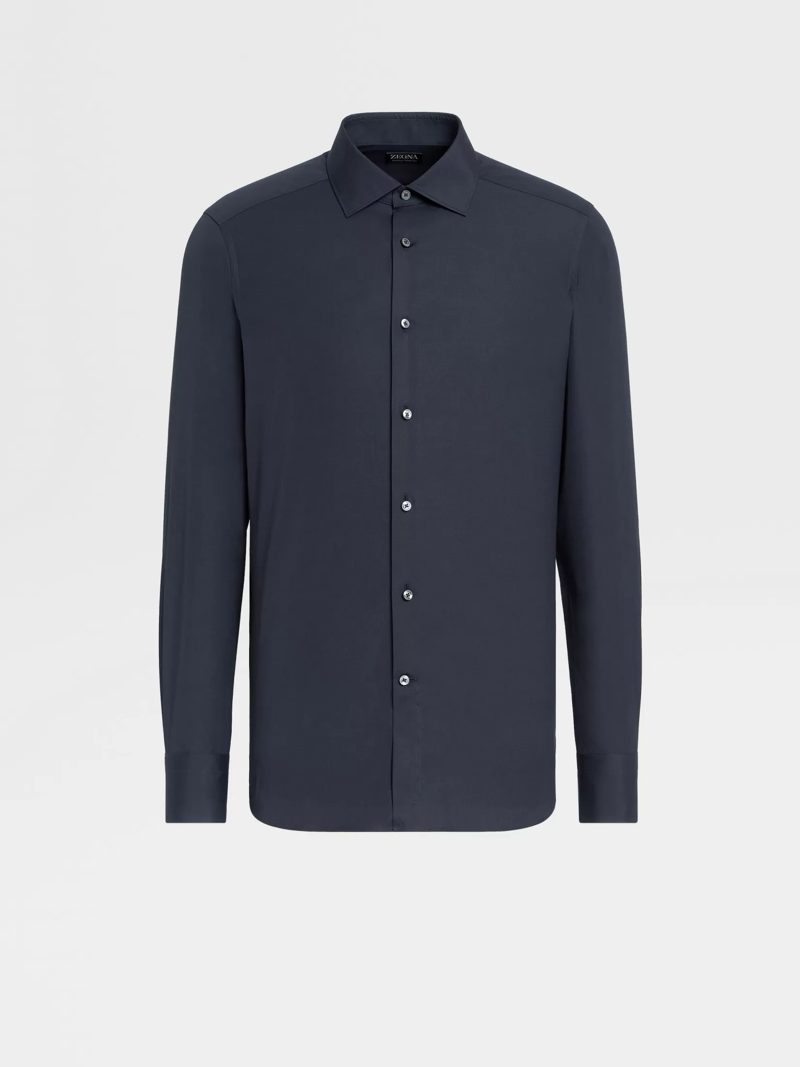 Clearance Camicia in Cotone Trofeo™ Comfort Blu Navy Camicie