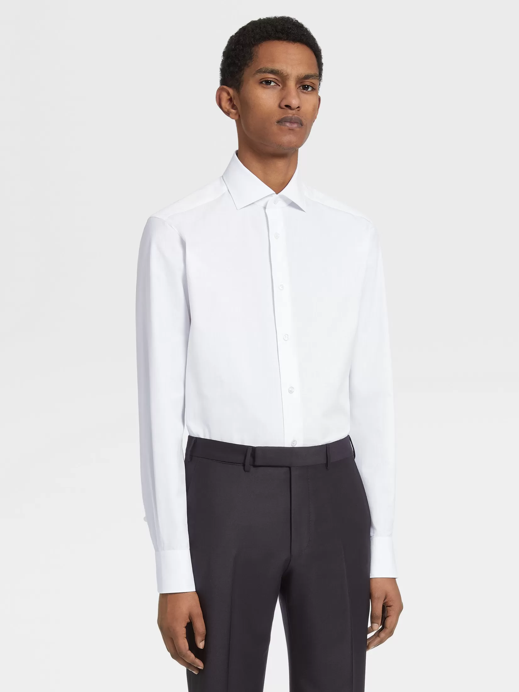 New Camicia Sartoriale a Maniche Lunghe Bianca in Cotone Sea Island Camicie