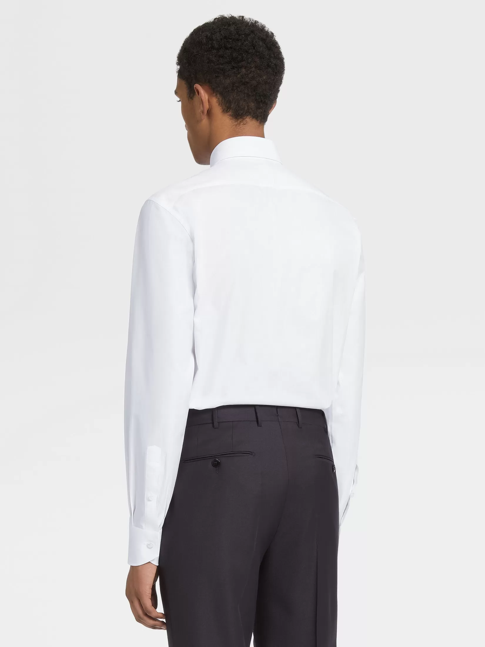 New Camicia Sartoriale a Maniche Lunghe Bianca in Cotone Sea Island Camicie