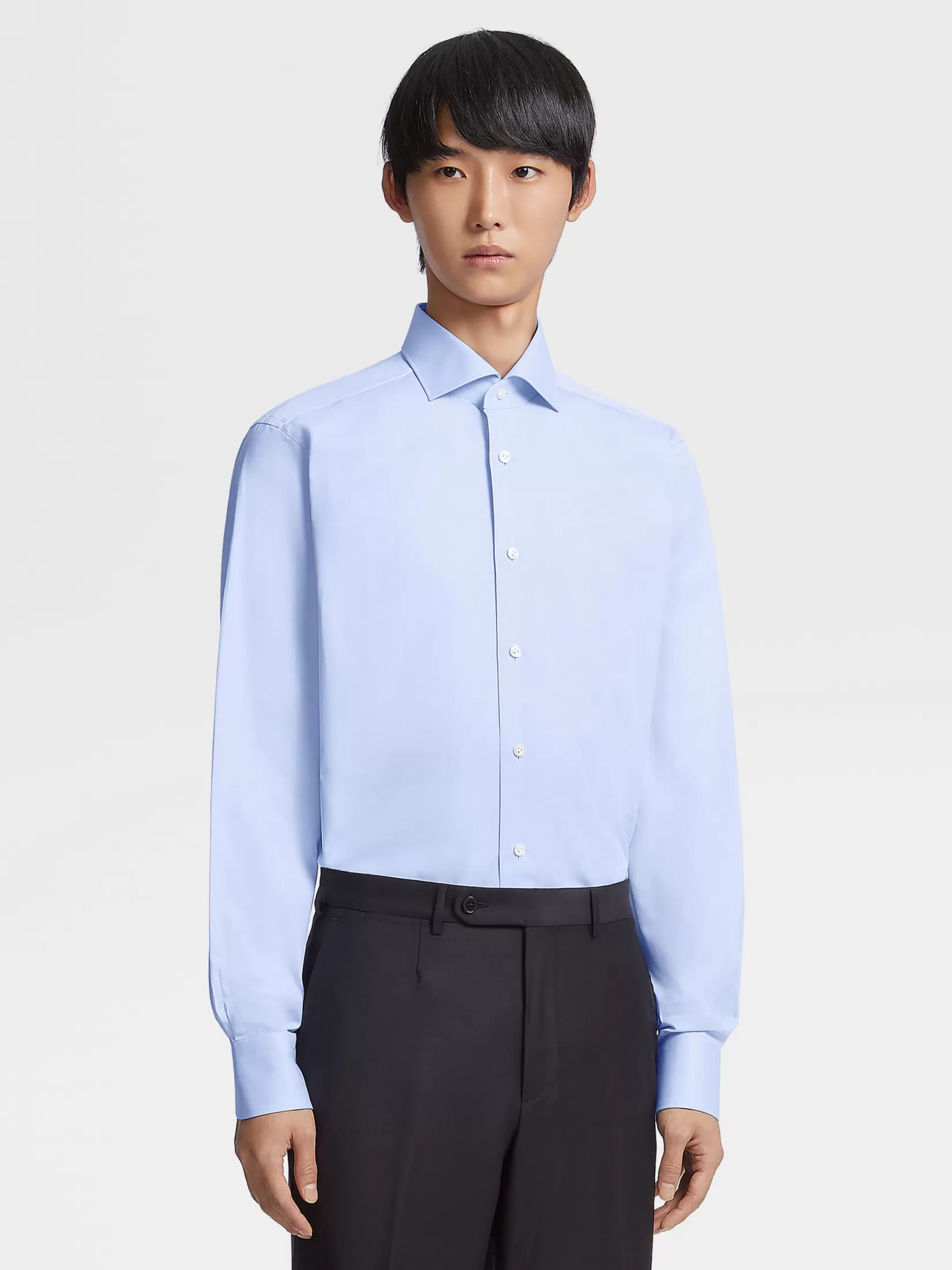 Cheap Camicia Sartoriale a Maniche Lunghe in Cotone Sea Island Camicie