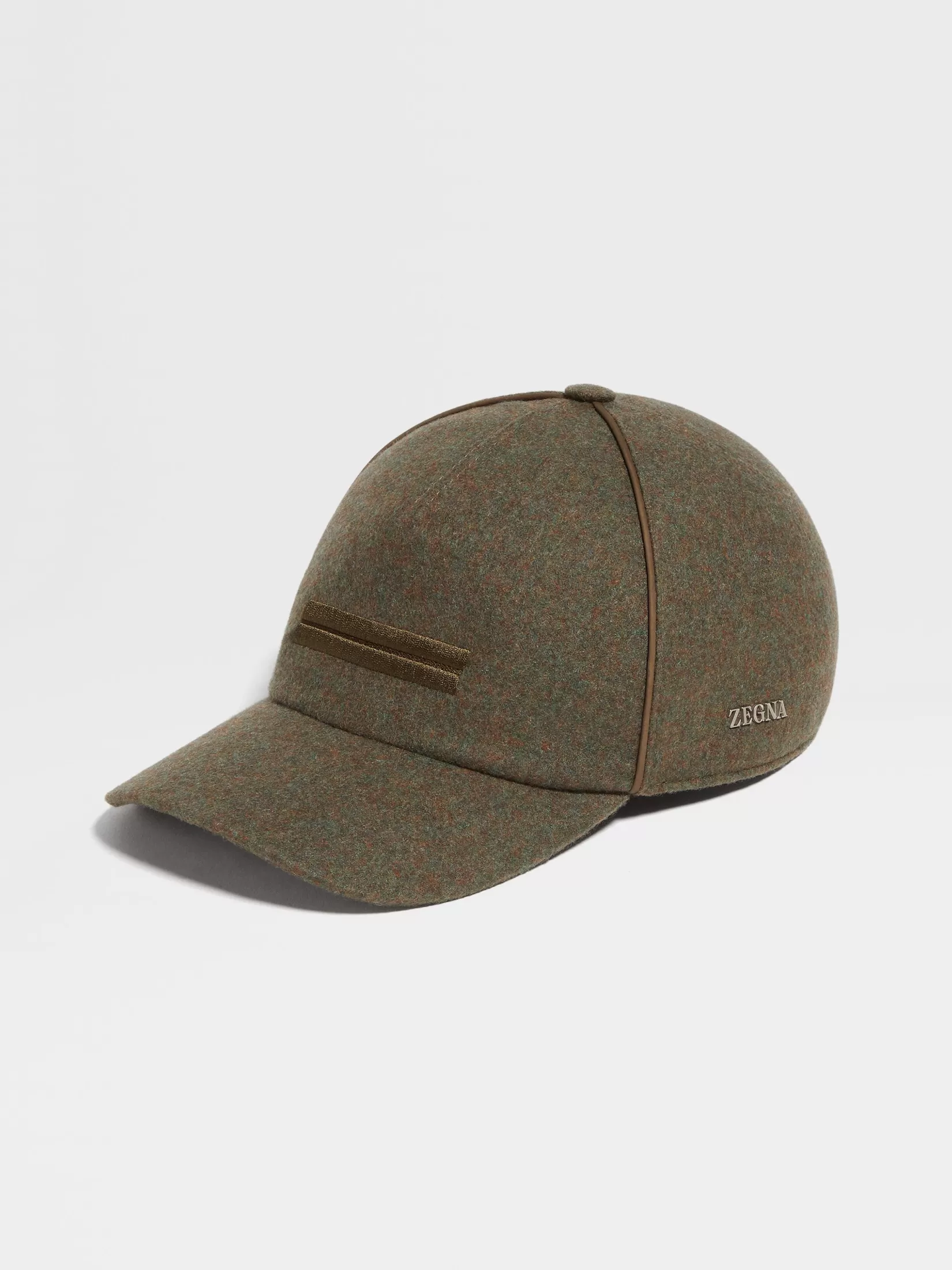 Fashion Cappello da Baseball in Oasi Cashmere Verde Militare Multimélange Piccoli Doni | In Viaggio Con Stile