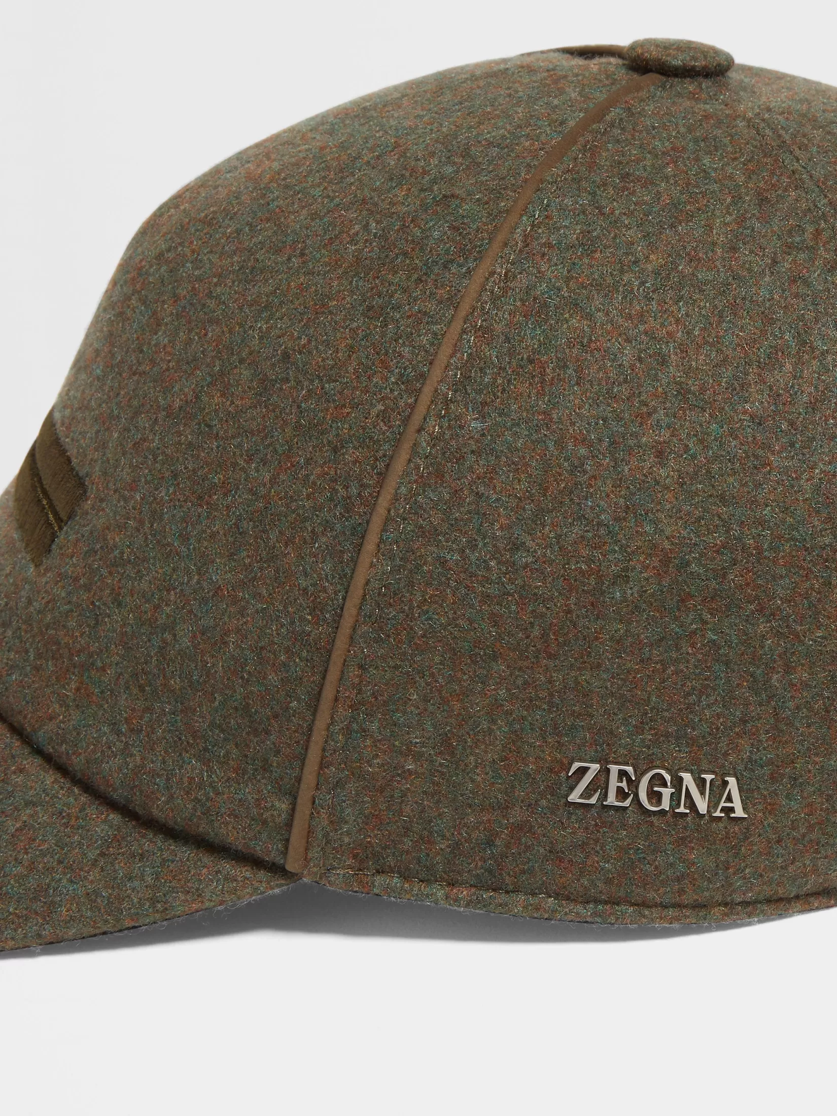 Fashion Cappello da Baseball in Oasi Cashmere Verde Militare Multimélange Piccoli Doni | In Viaggio Con Stile