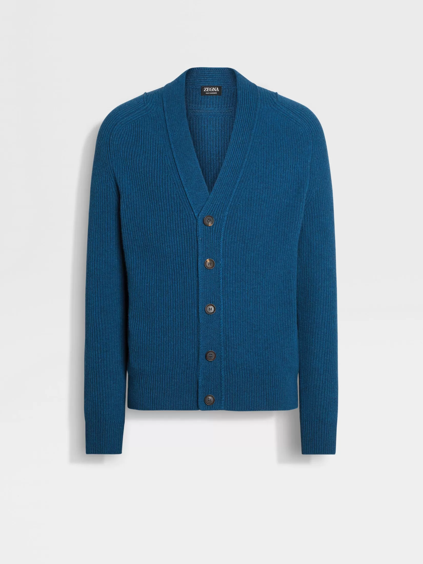 Store Cardigan in Oasi Cashmere Blu Teal Acceso Maglieria