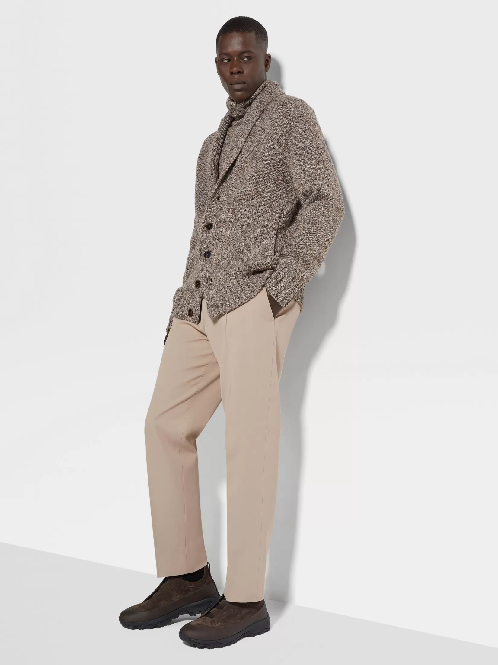 Discount Cardigan in Oasi Cashmere Dark Foliage e Tortora In Viaggio Con Stile | Maglieria