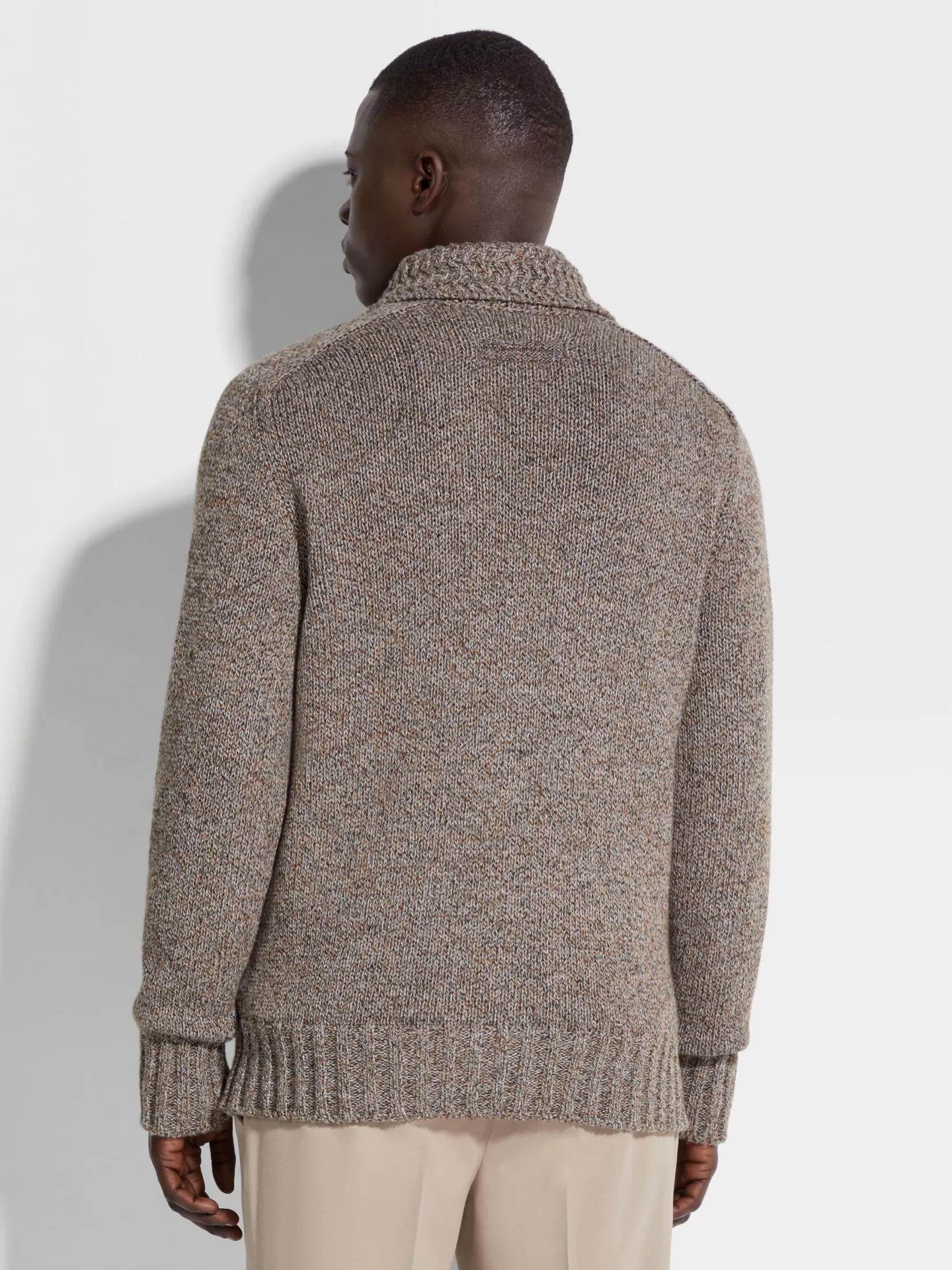 Discount Cardigan in Oasi Cashmere Dark Foliage e Tortora In Viaggio Con Stile | Maglieria