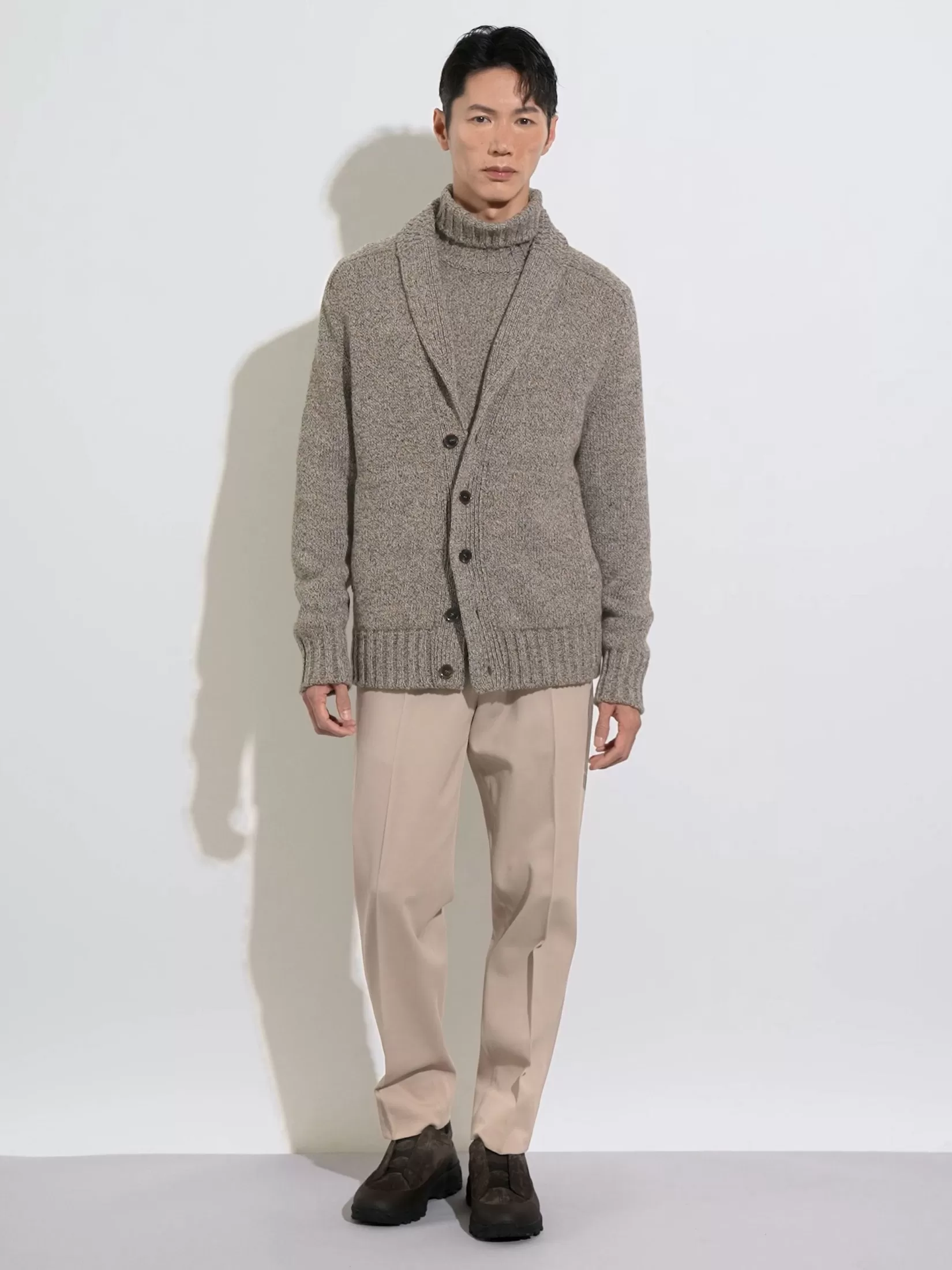 Discount Cardigan in Oasi Cashmere Dark Foliage e Tortora In Viaggio Con Stile | Maglieria