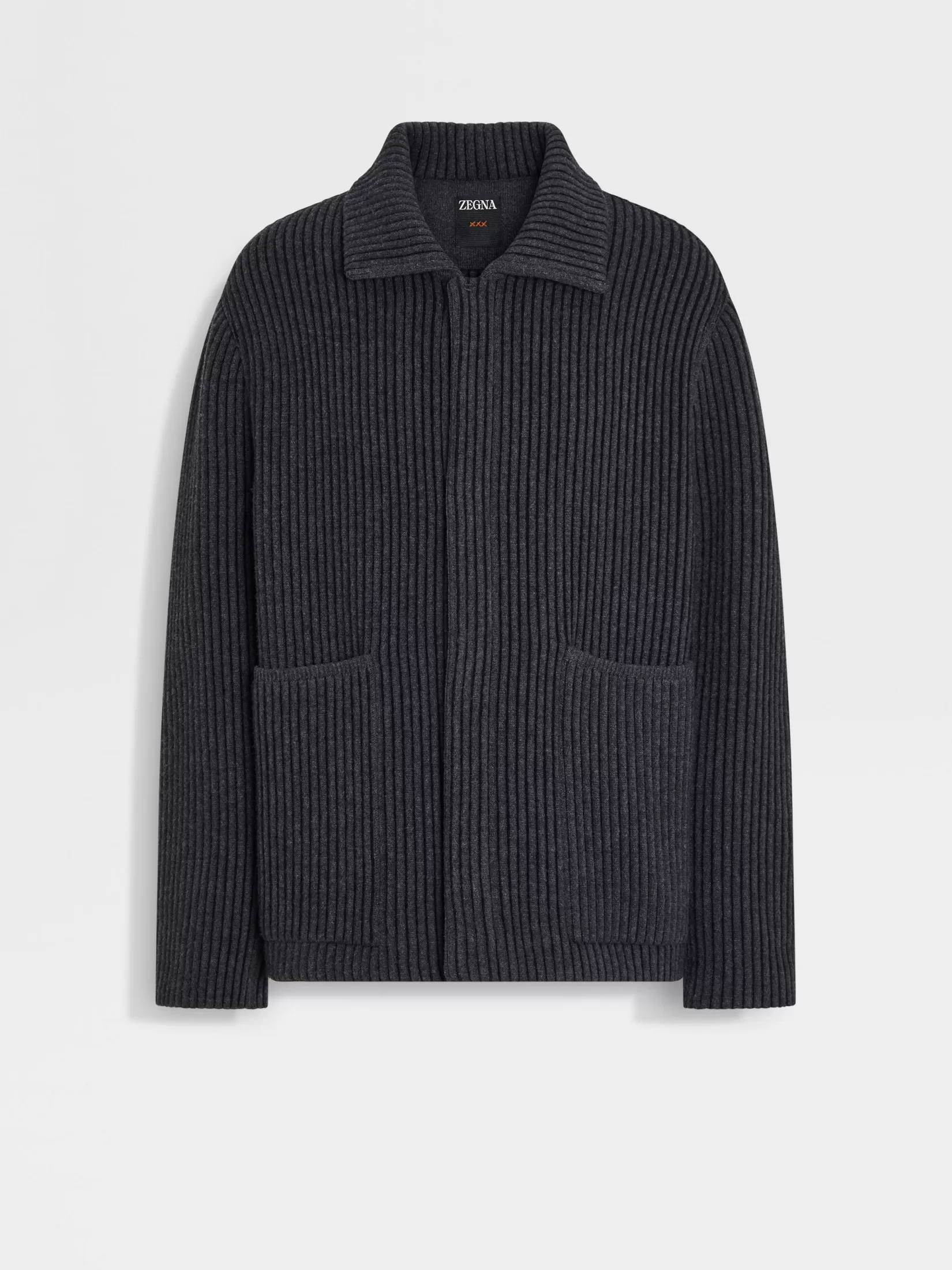 New Chore Jacket in Lana e Cashmere Grigio Scuro Mélange Giacche E Cappotti