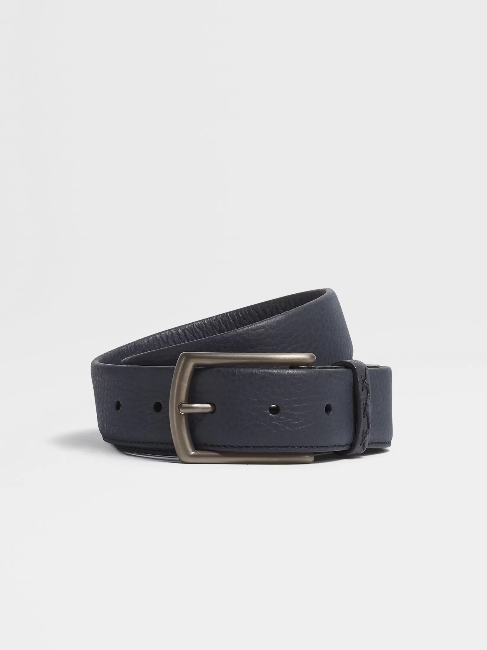 Shop Cintura in Pelle Blu Navy Cinture
