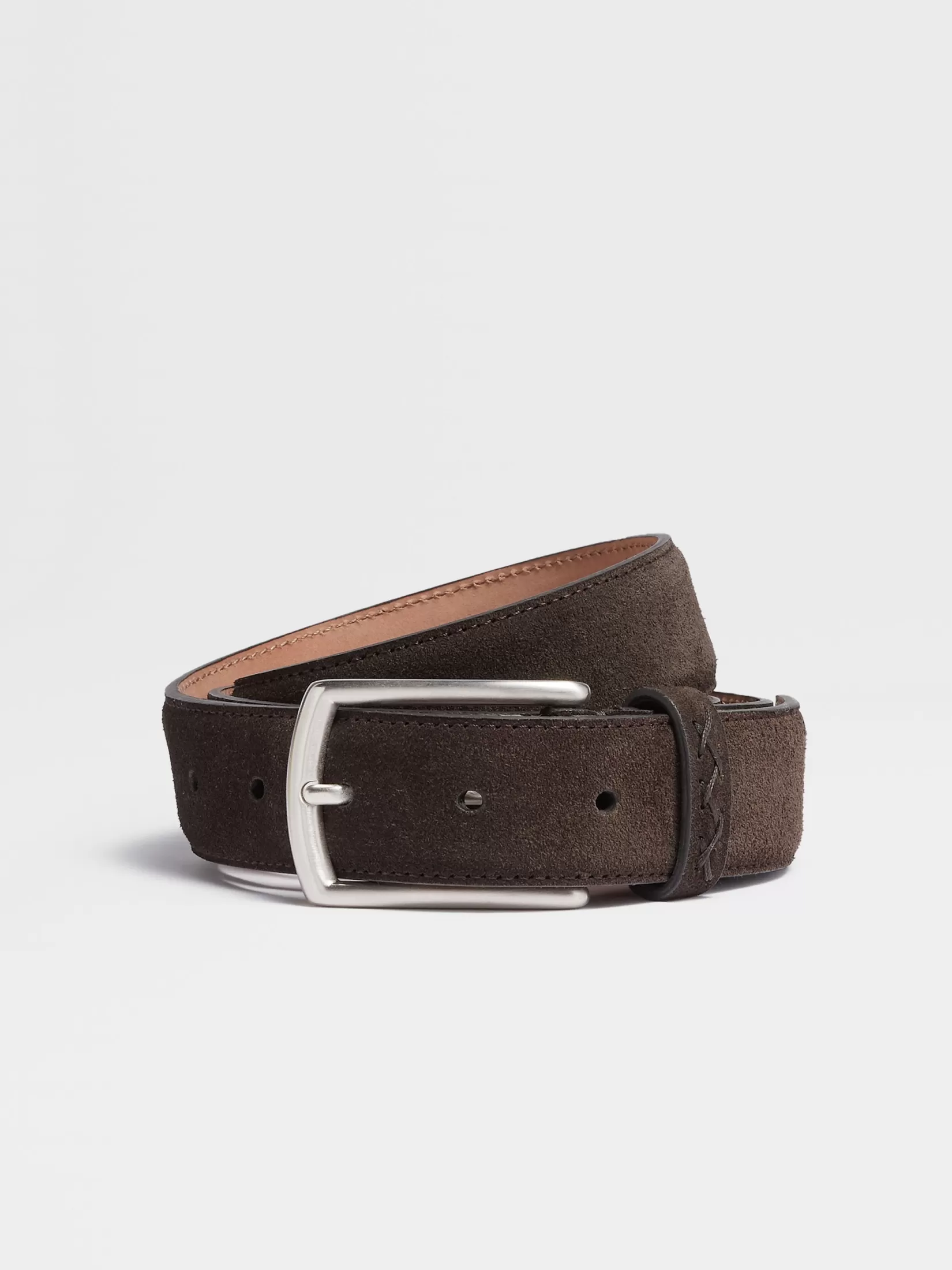 Cheap Cintura in Suede Marrone Scuro Cinture