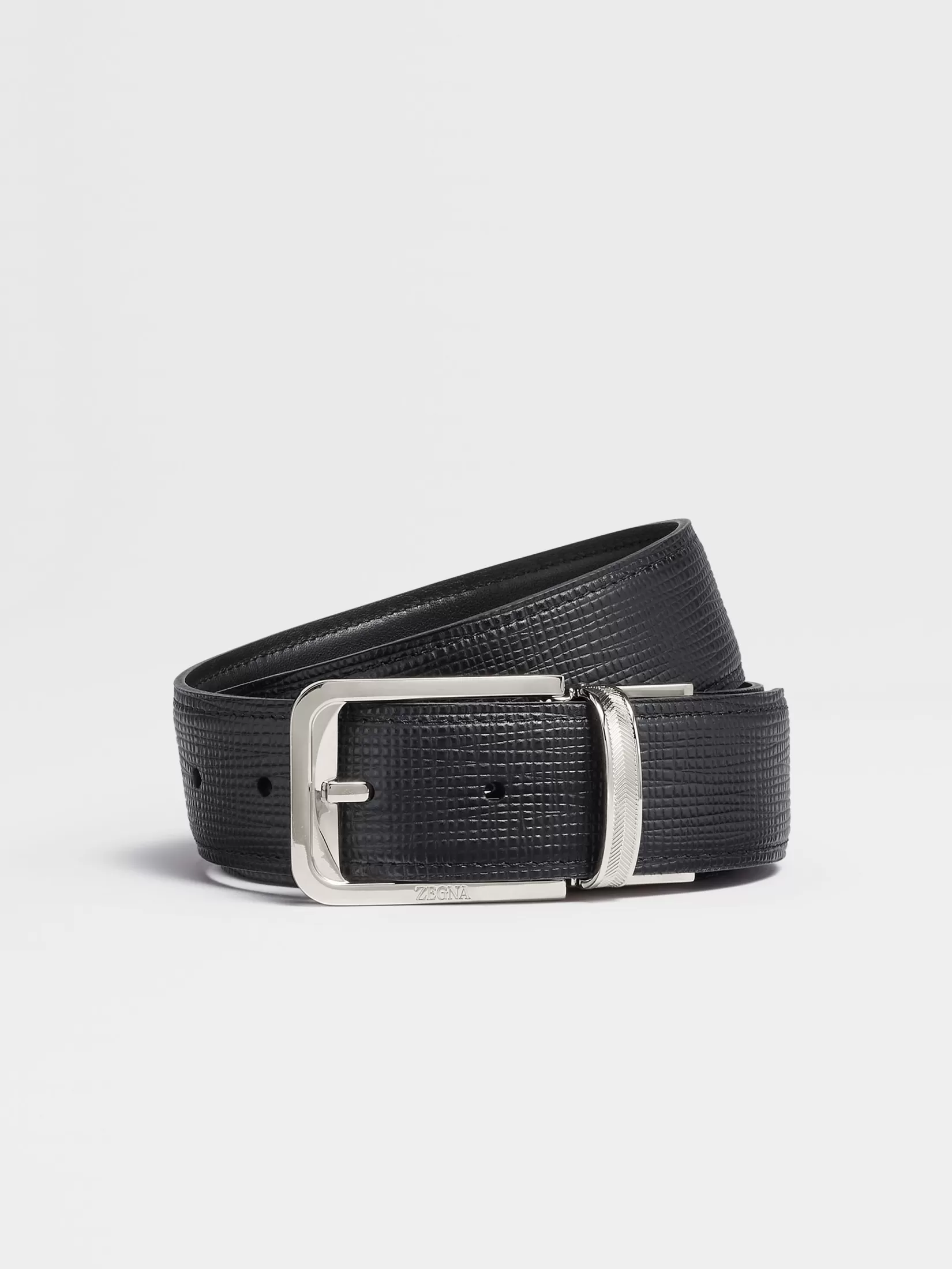 Clearance Cintura Reversibile in Pelle Nera Cinture
