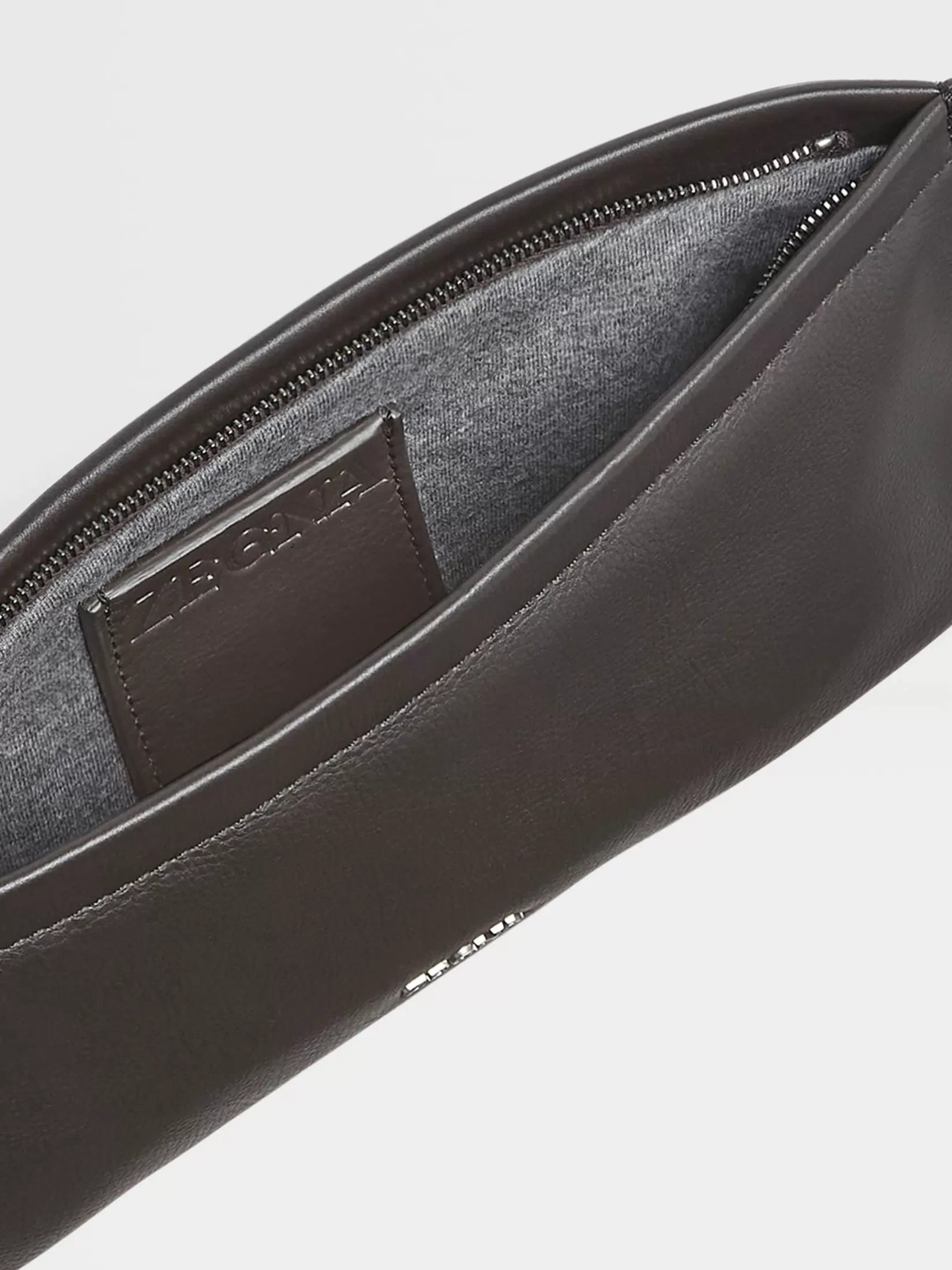 Online Clutch SECONDSKIN Marrone Scuro Piccoli Doni | In Viaggio Con Stile