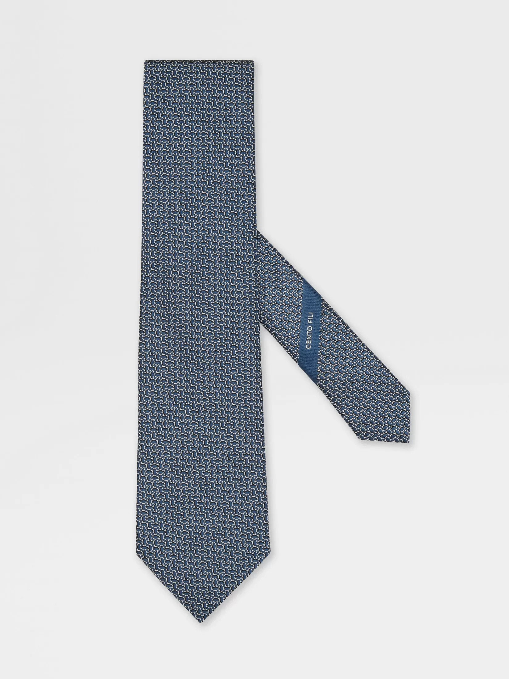 Best Cravatta in Seta CENTO FILI Blu Teal Cravatte E Papillon