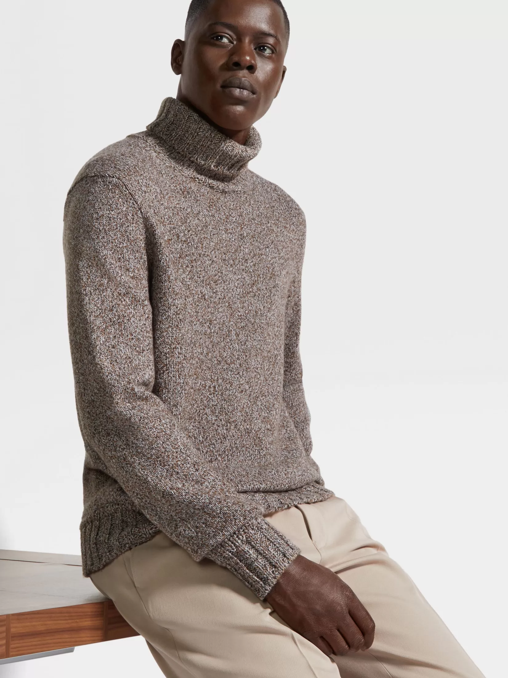 Store Dolcevita in Oasi Cashmere Dark Foliage e Tortora In Viaggio Con Stile | Maglieria