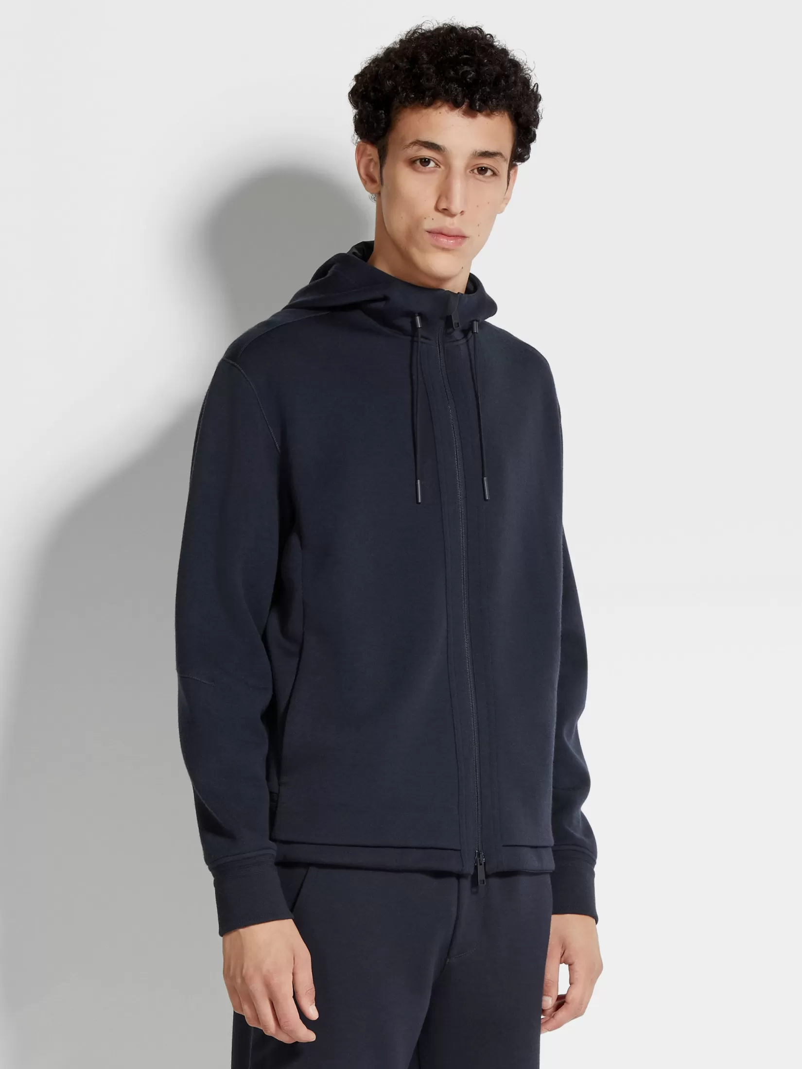 Cheap Felpa con Cappuccio in Misto Lana High Performance™ Blu Navy Joggers E Felpe