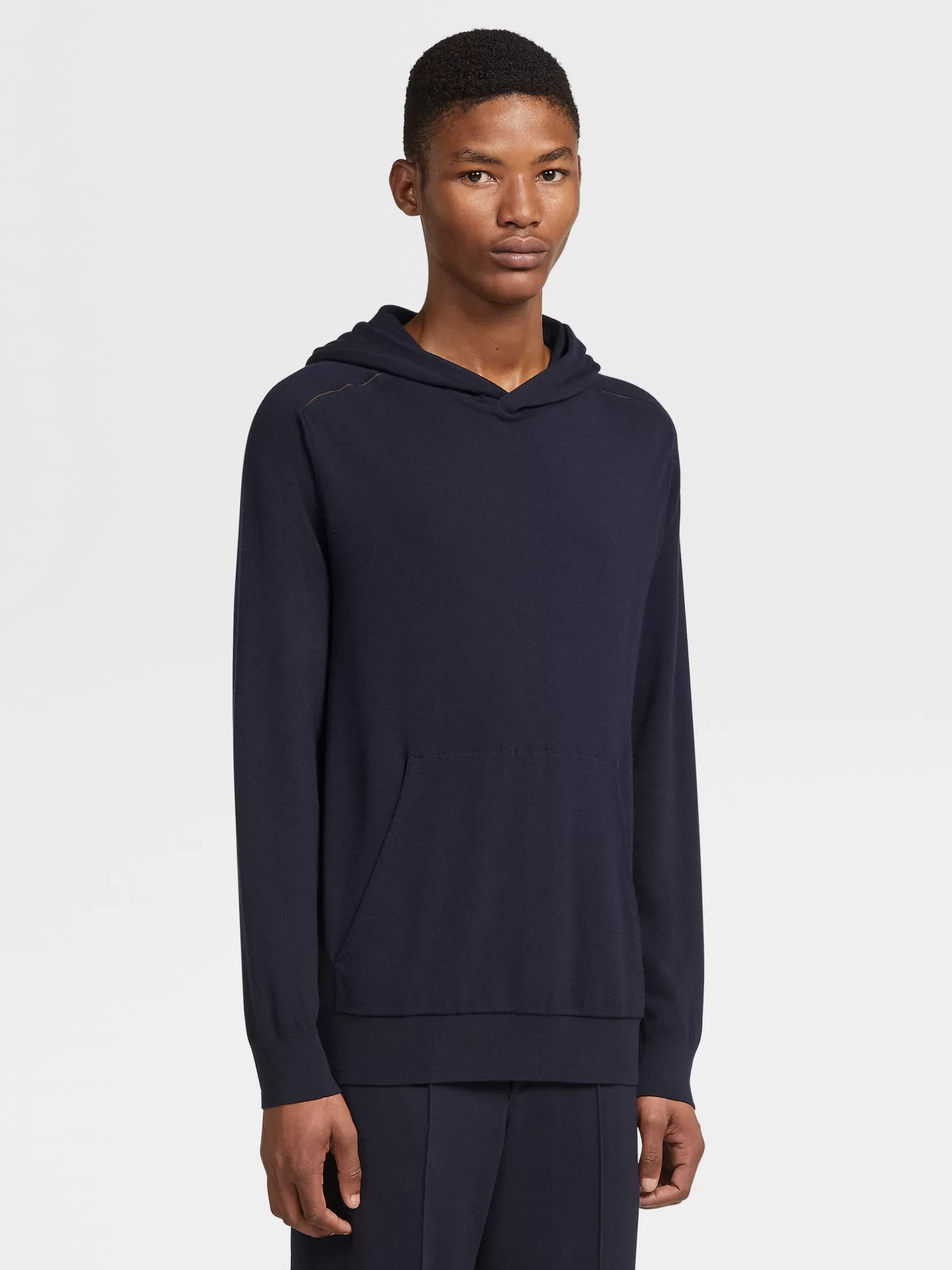 Cheap Felpa con Cappuccio 12milmil12 in Lana Blu Navy Joggers E Felpe | Maglieria