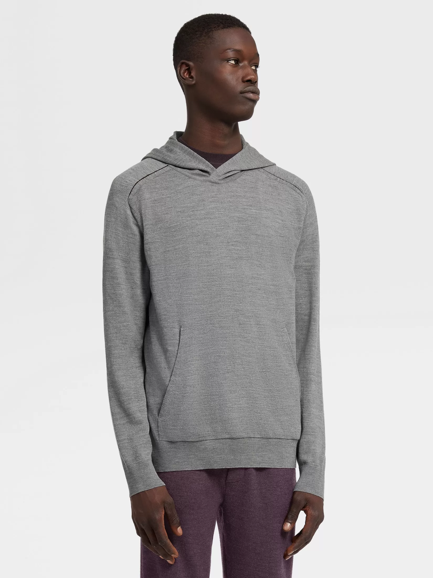 Best Felpa con Cappuccio 12milmil12 in Lana Grigio Mélange Joggers E Felpe | Maglieria