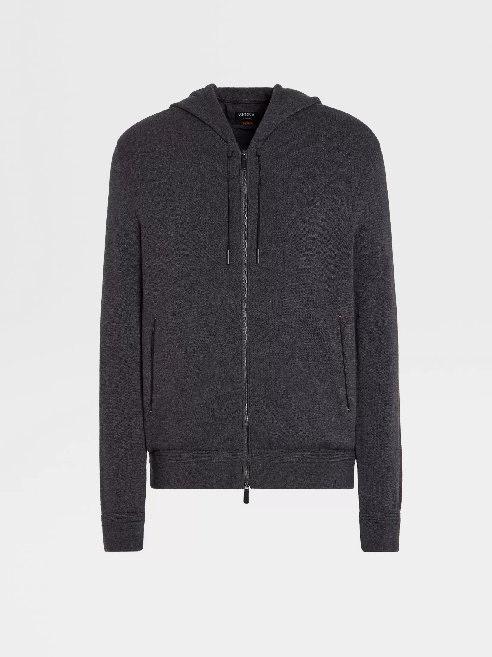 Best Felpa con Zip Intera e Cappuccio12milmil12 in Lana Grigio Scuro Joggers E Felpe | Maglieria