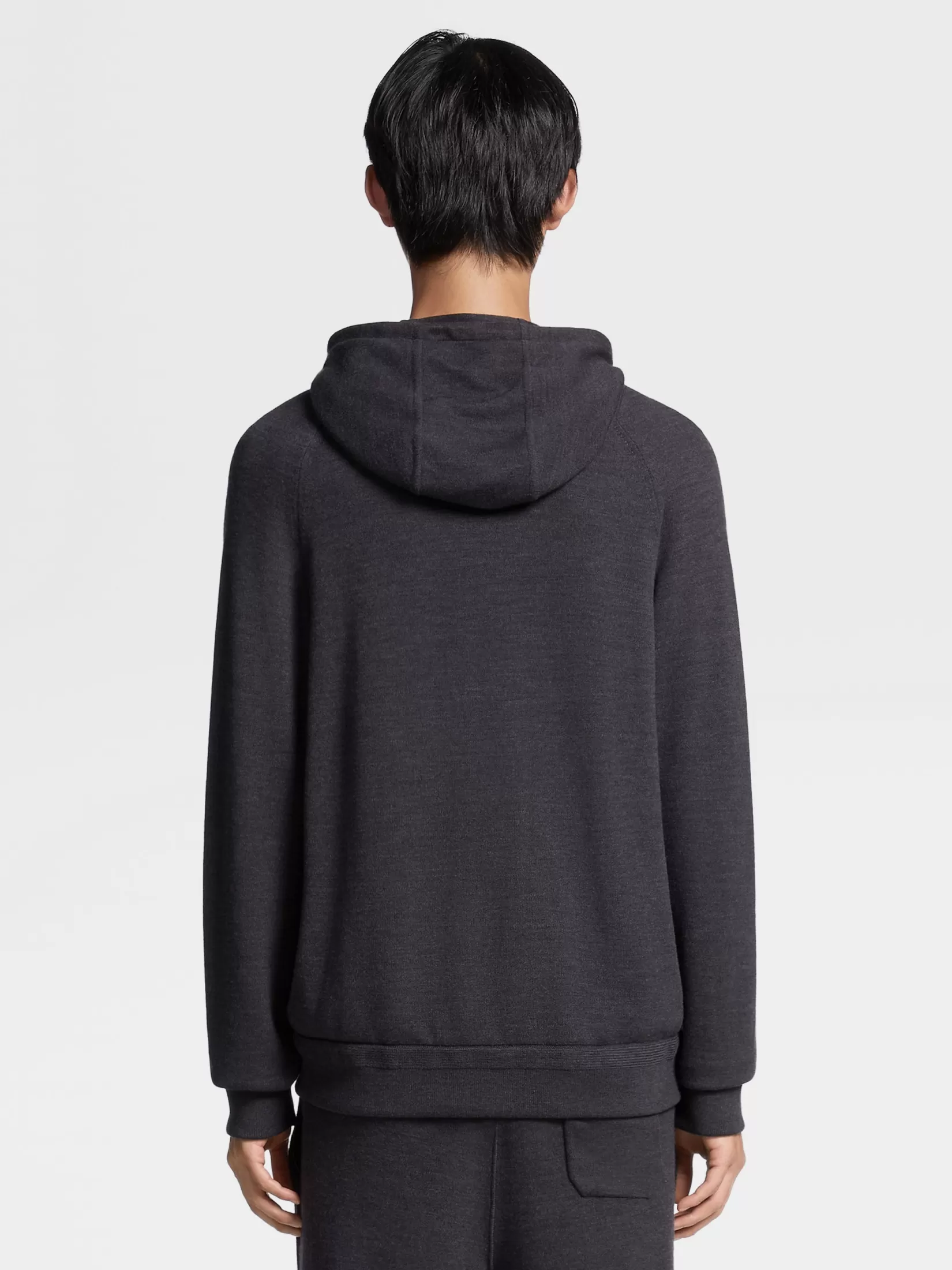 Best Felpa con Zip Intera e Cappuccio12milmil12 in Lana Grigio Scuro Joggers E Felpe | Maglieria