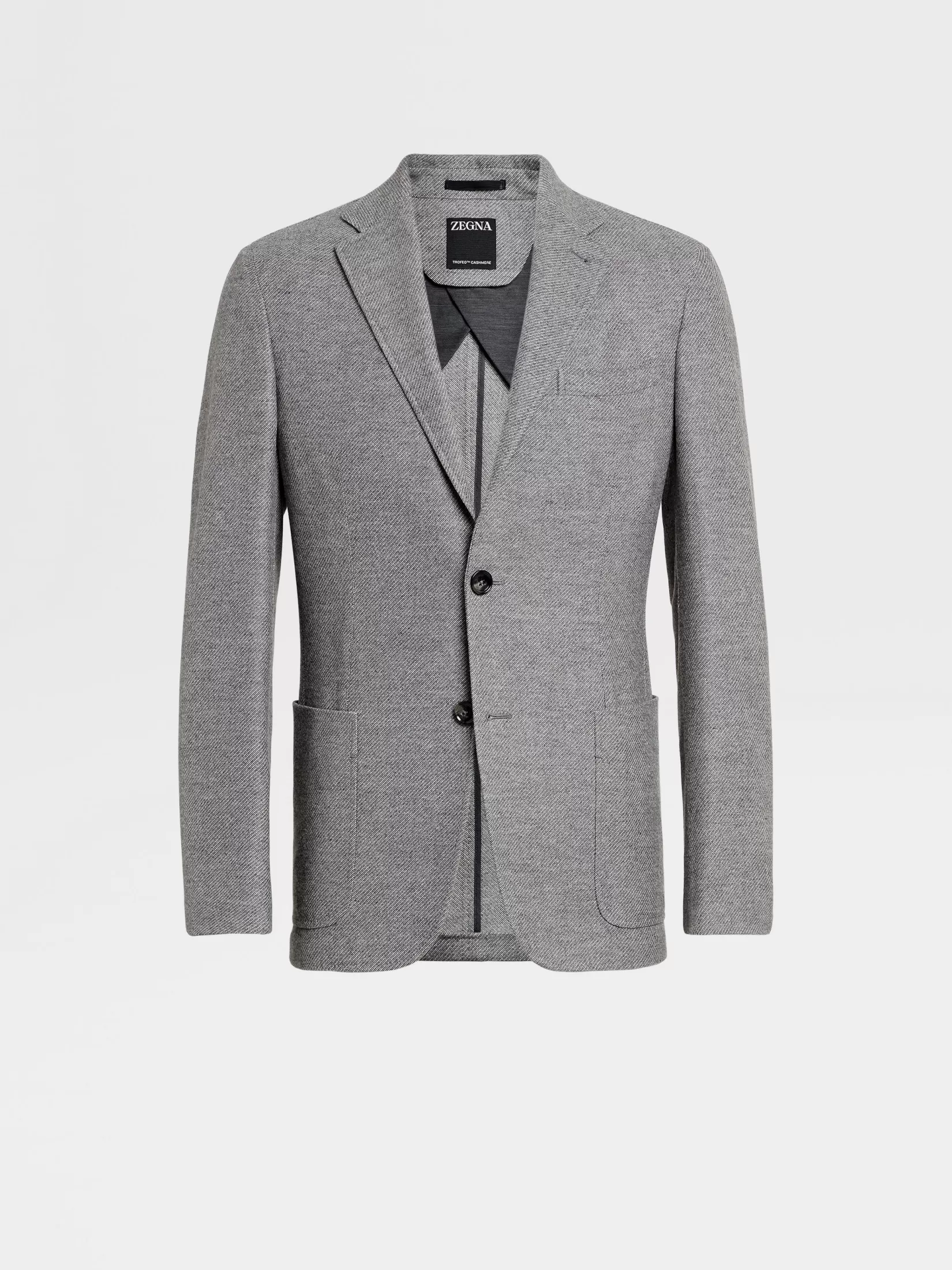 Clearance Giacca a Camicia in Trofeo™ Cashmere Grigio Mélange Blazer