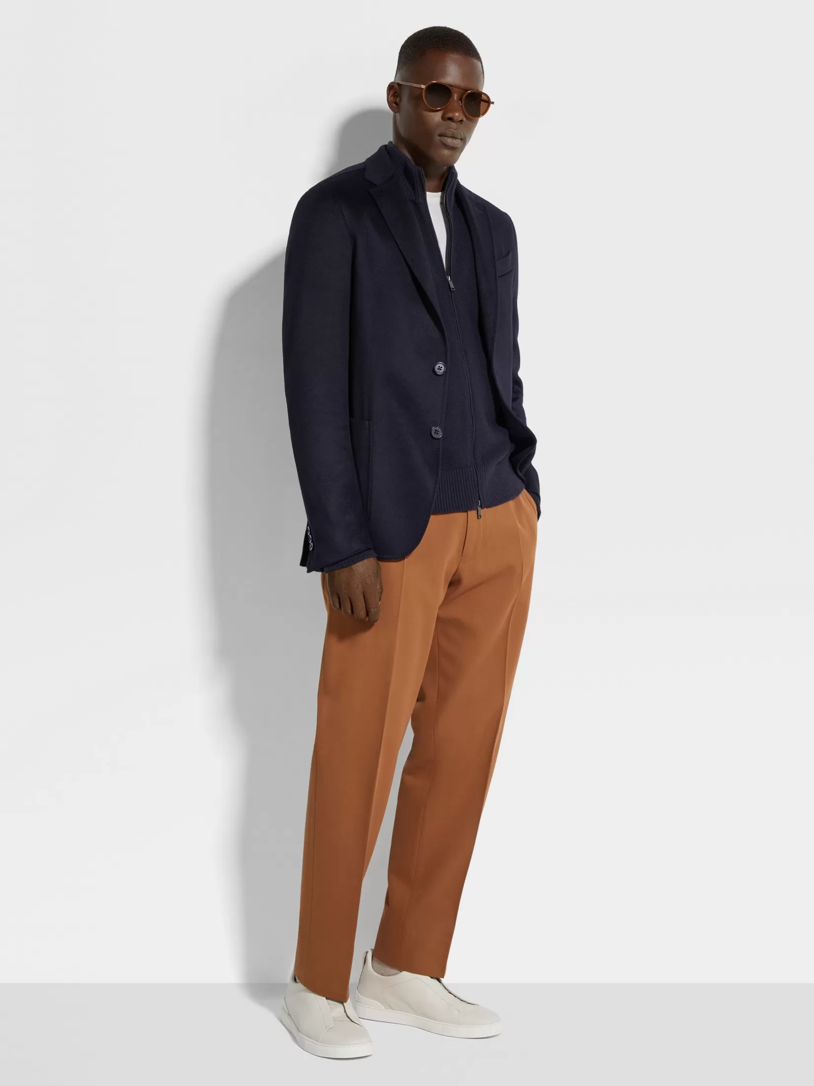 Store Giacca in Oasi Cashmere Blu Navy Blazer