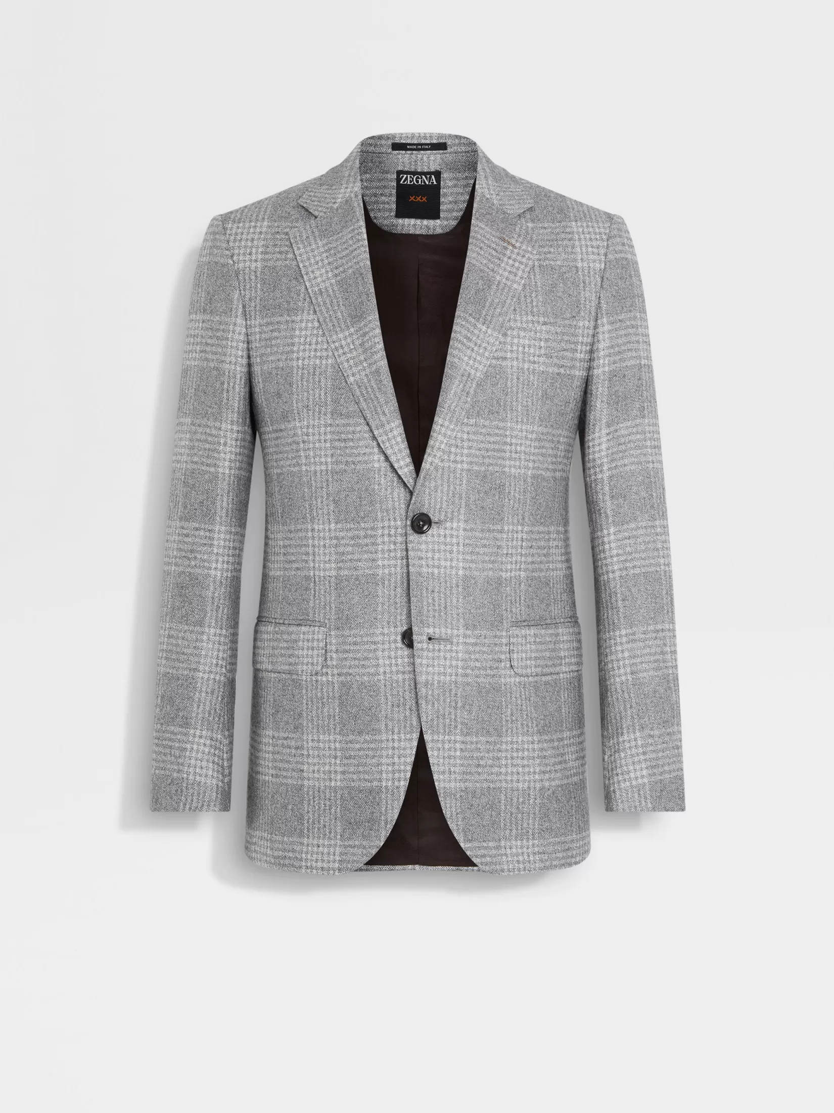 Sale Giacca in Seta e Cashmere Grigia e Bianca Blazer