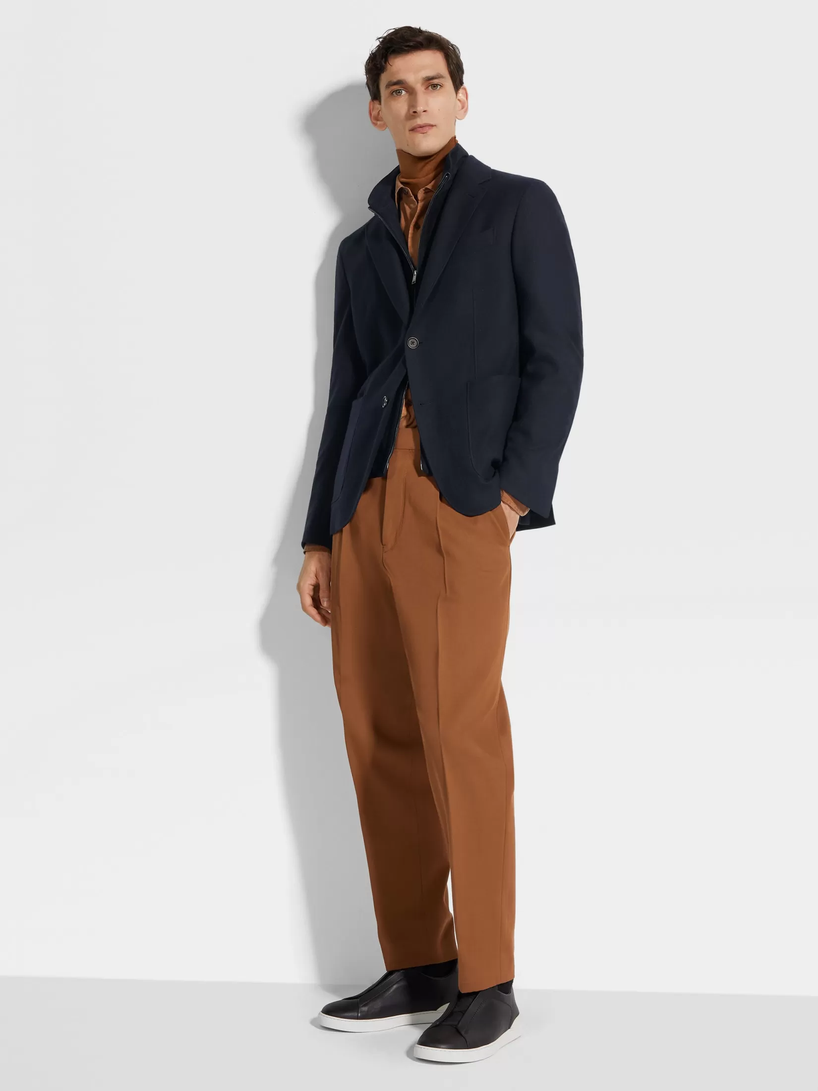 Outlet Giacca in Trofeo™ Cashmere Blu Navy Blazer