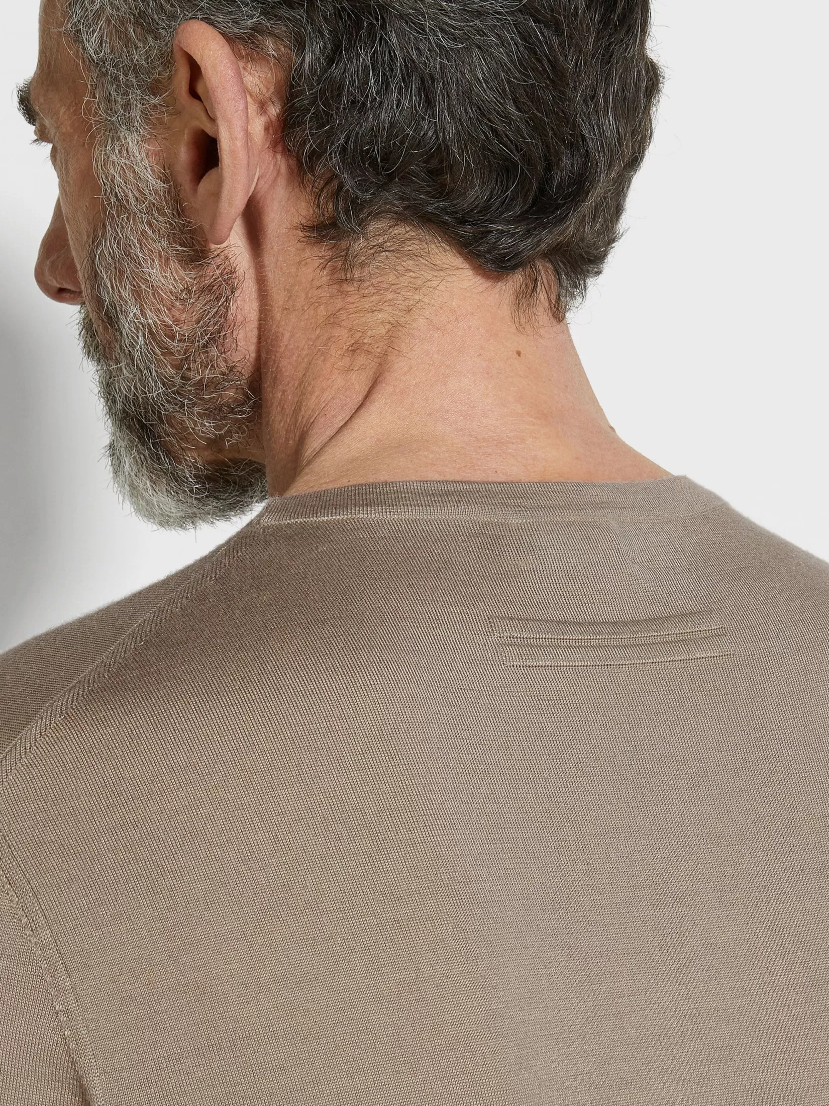 Cheap Girocollo in Cashseta Tortora Chiaro Maglieria