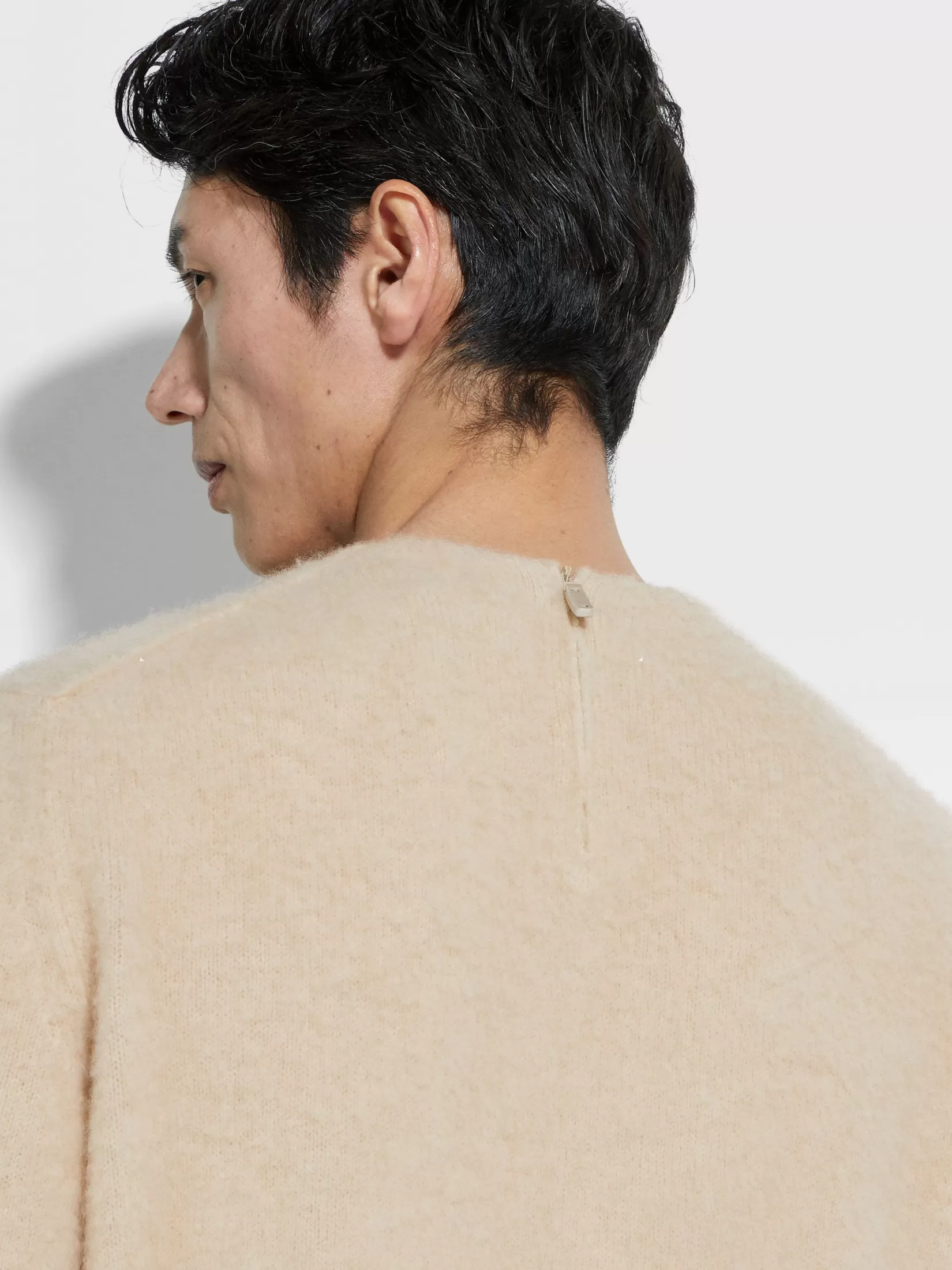 Clearance Girocollo in Oasi Cashmere Beige Chiaro Maglieria