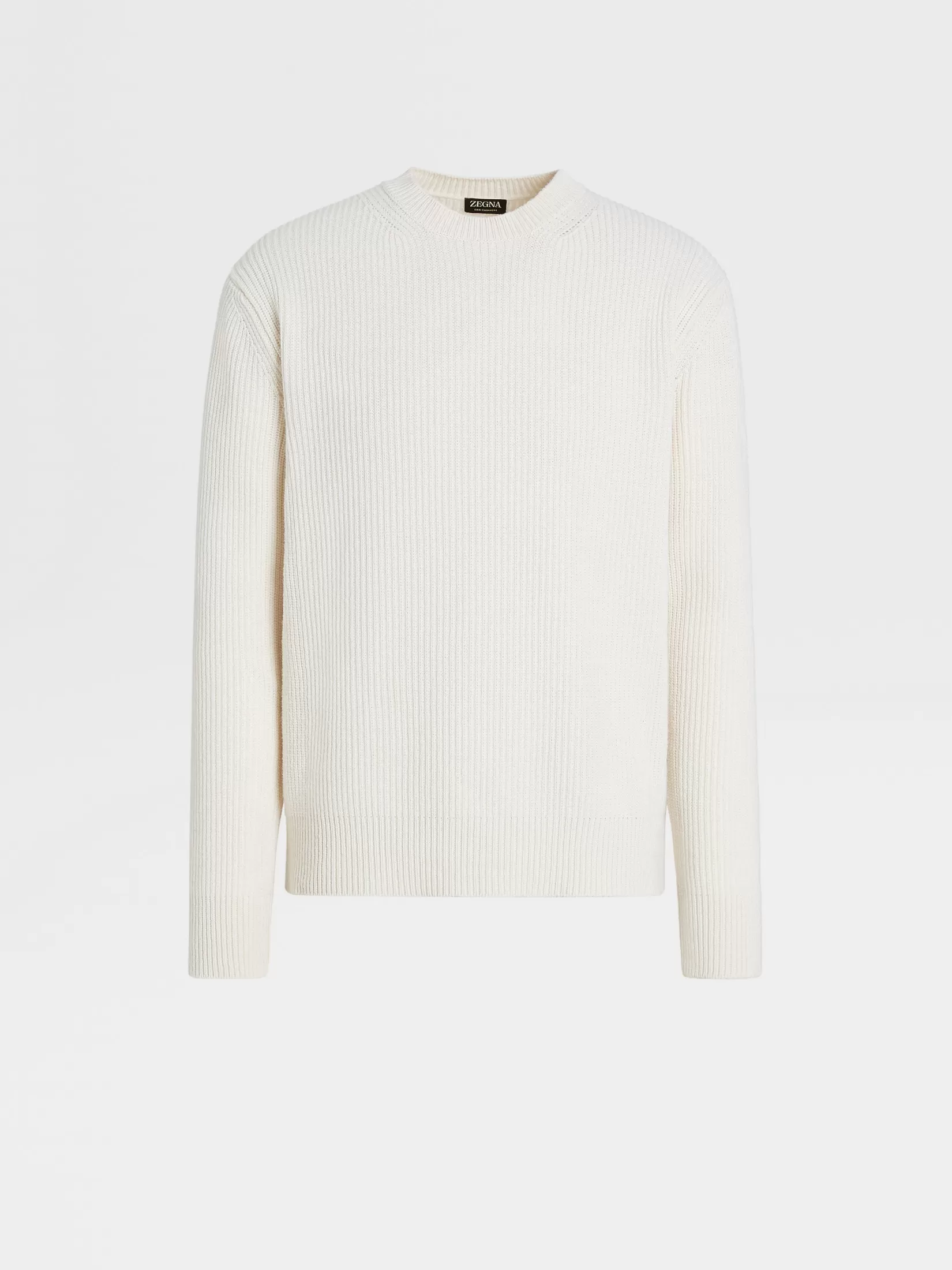 Discount Girocollo in Oasi Cashmere Bianco Mélange Maglieria