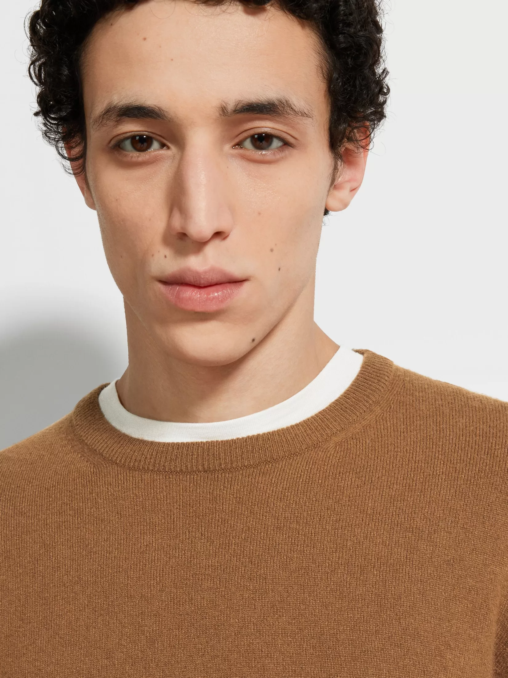 Store Girocollo in Oasi Cashmere Dark Foliage Mélange In Viaggio Con Stile | Maglieria
