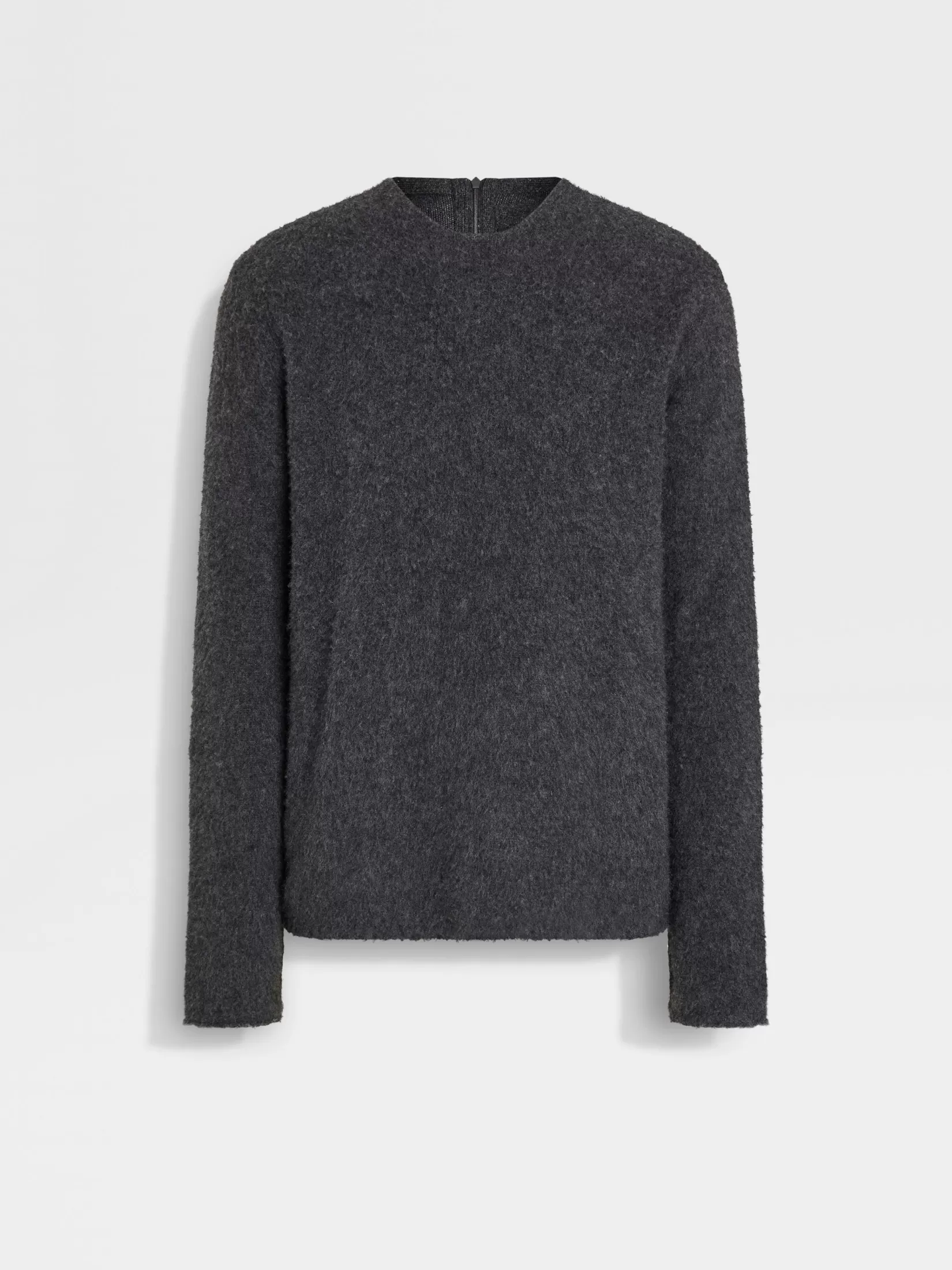 Outlet Girocollo in Oasi Cashmere Grigio Scuro Mélange Maglieria