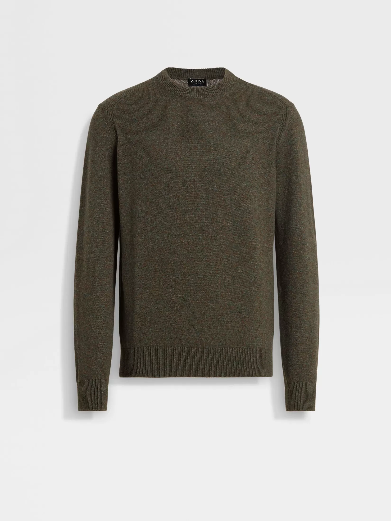 Store Girocollo in Oasi Cashmere Verde Militare Multimélange In Viaggio Con Stile | Maglieria