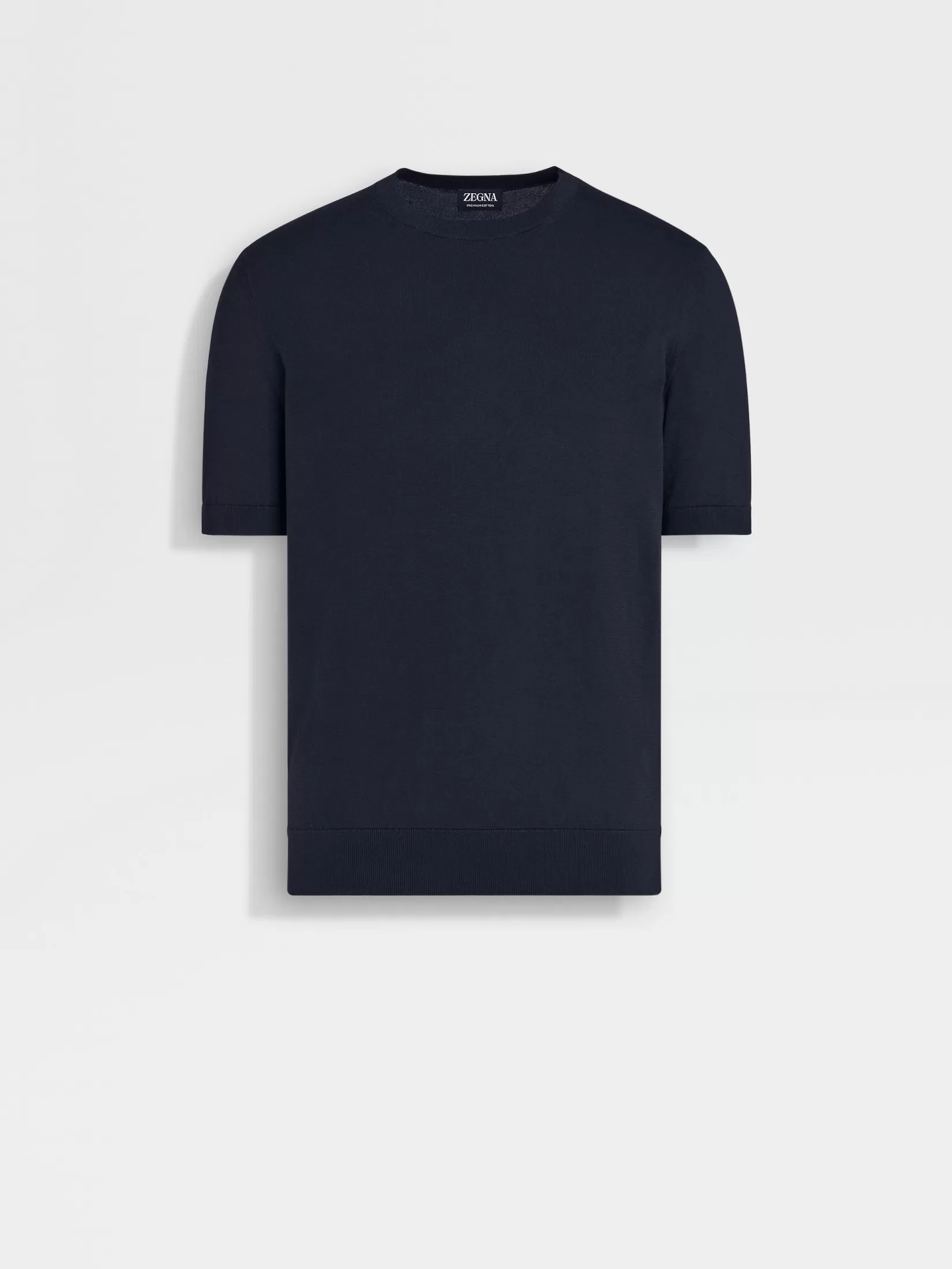 Flash Sale Girocollo in Premium Cotton Blu Navy Maglieria