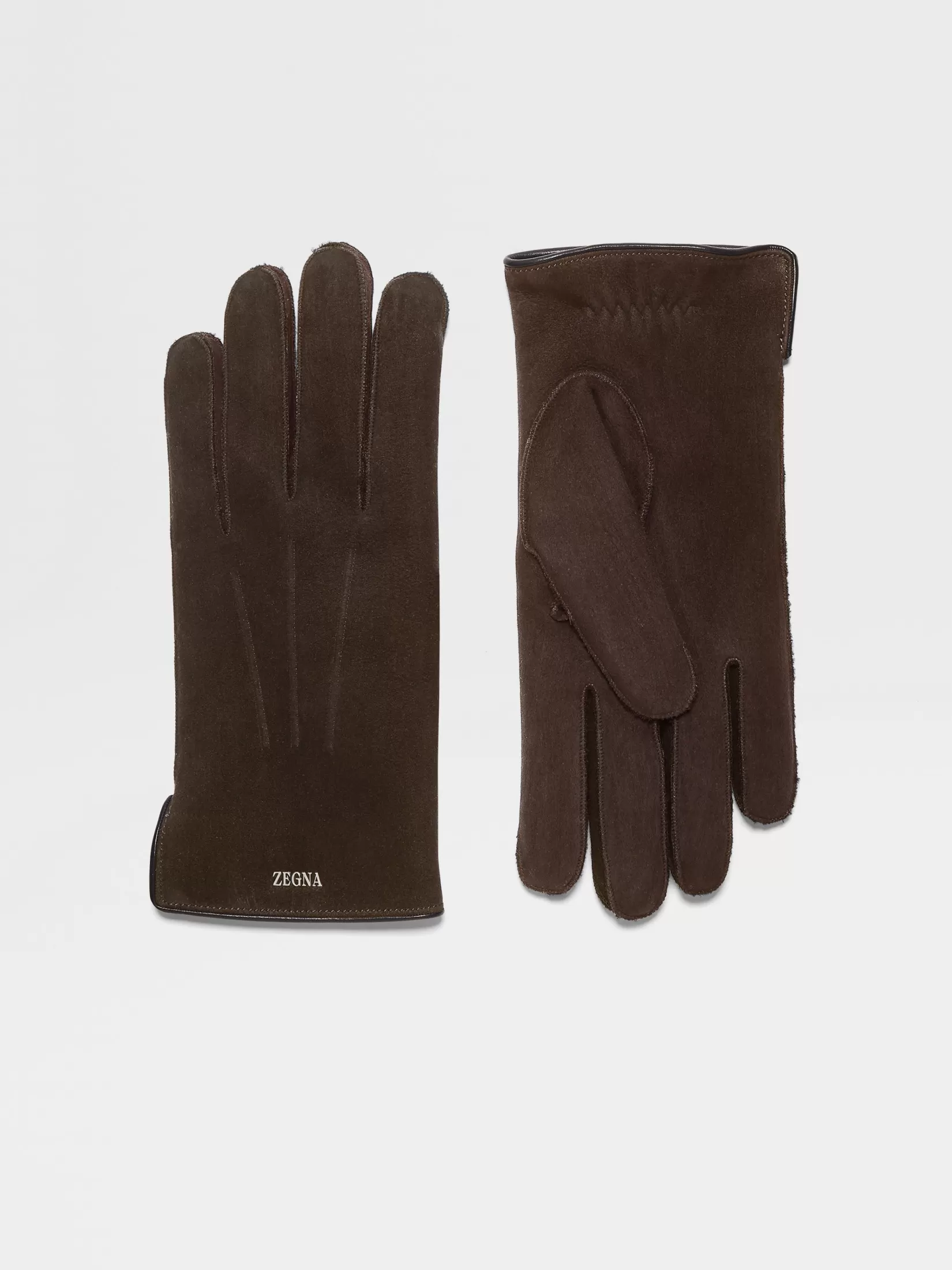New Guanti in Suede Marrone Scuro In Viaggio Con Stile | Morbidi Accessori
