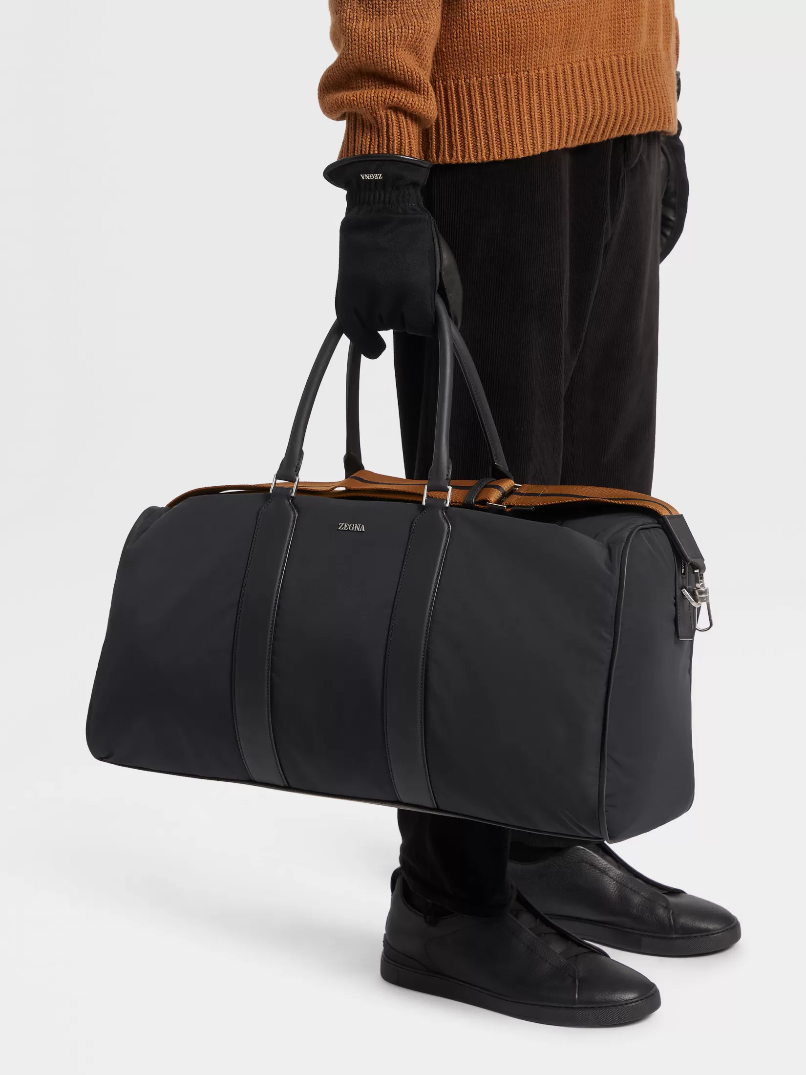 Outlet Holdall 55 in Nylon Nera Borse E Portafogli