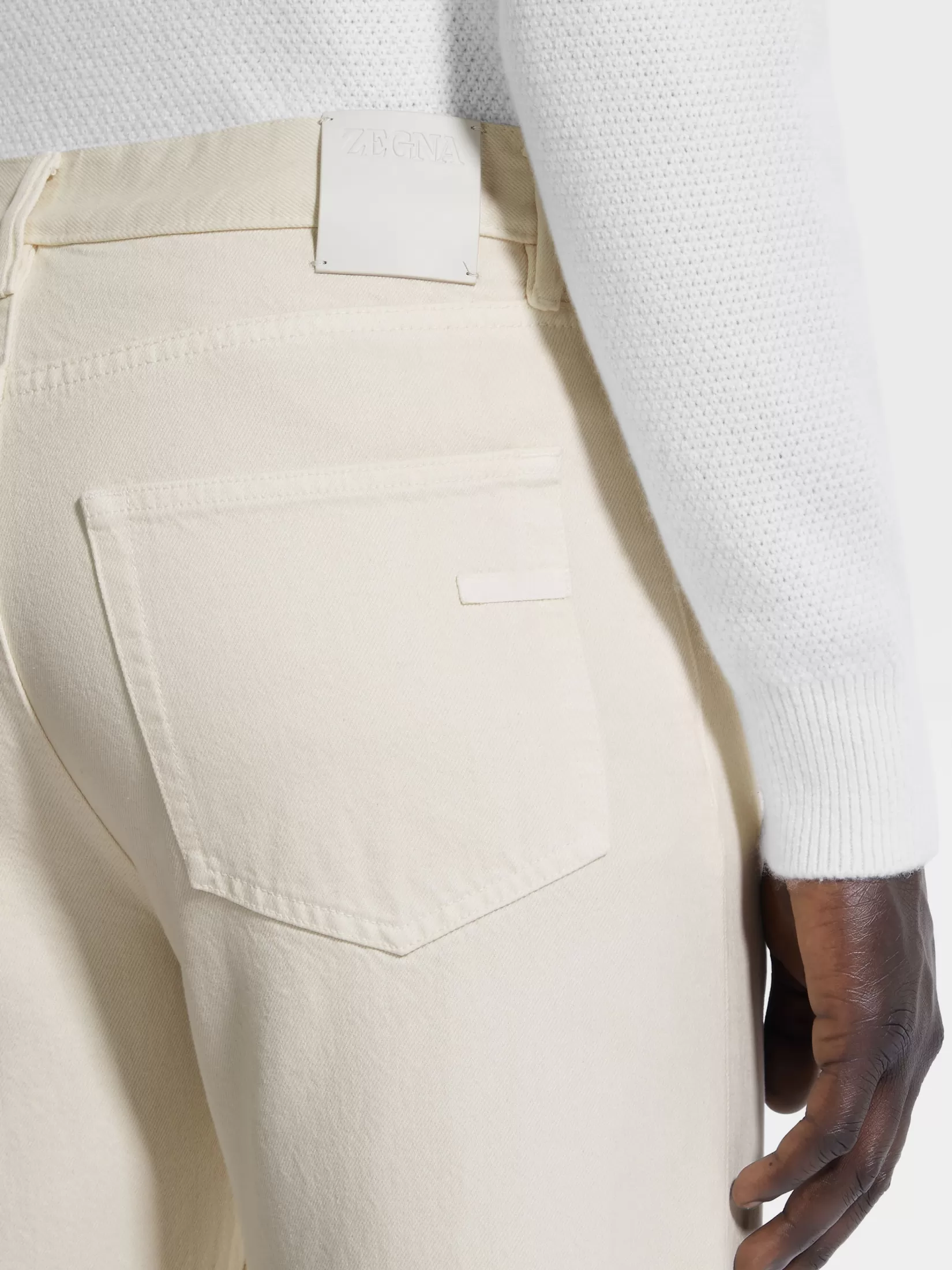 Cheap Jeans Roccia in Cotone Bianchi Jeans
