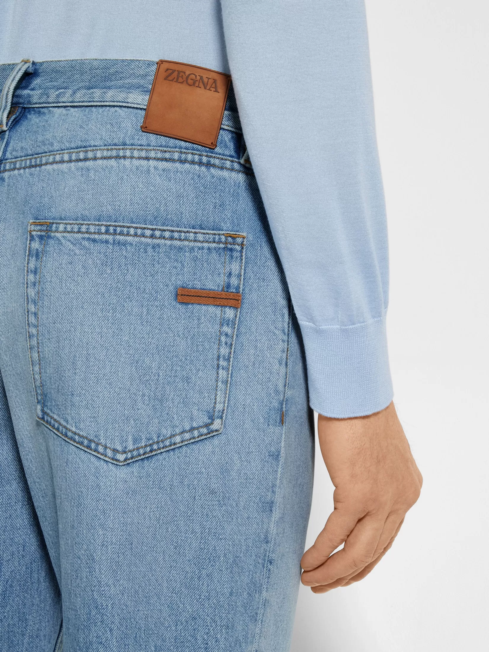 Cheap Jeans Roccia in Cotone Effetto Schiarito Jeans