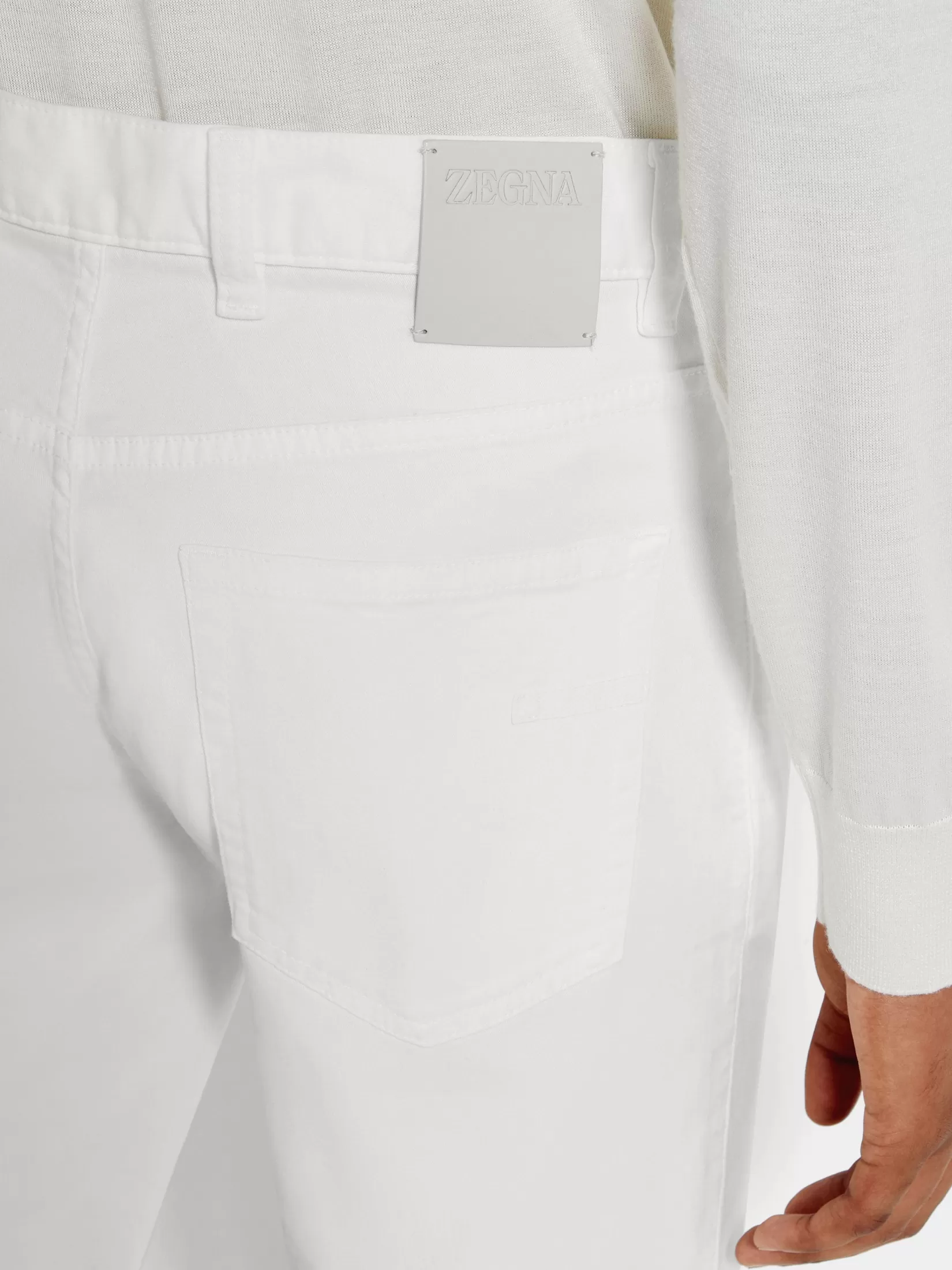 Hot Jeans Roccia in Cotone Elasticizzato Bianchi Jeans
