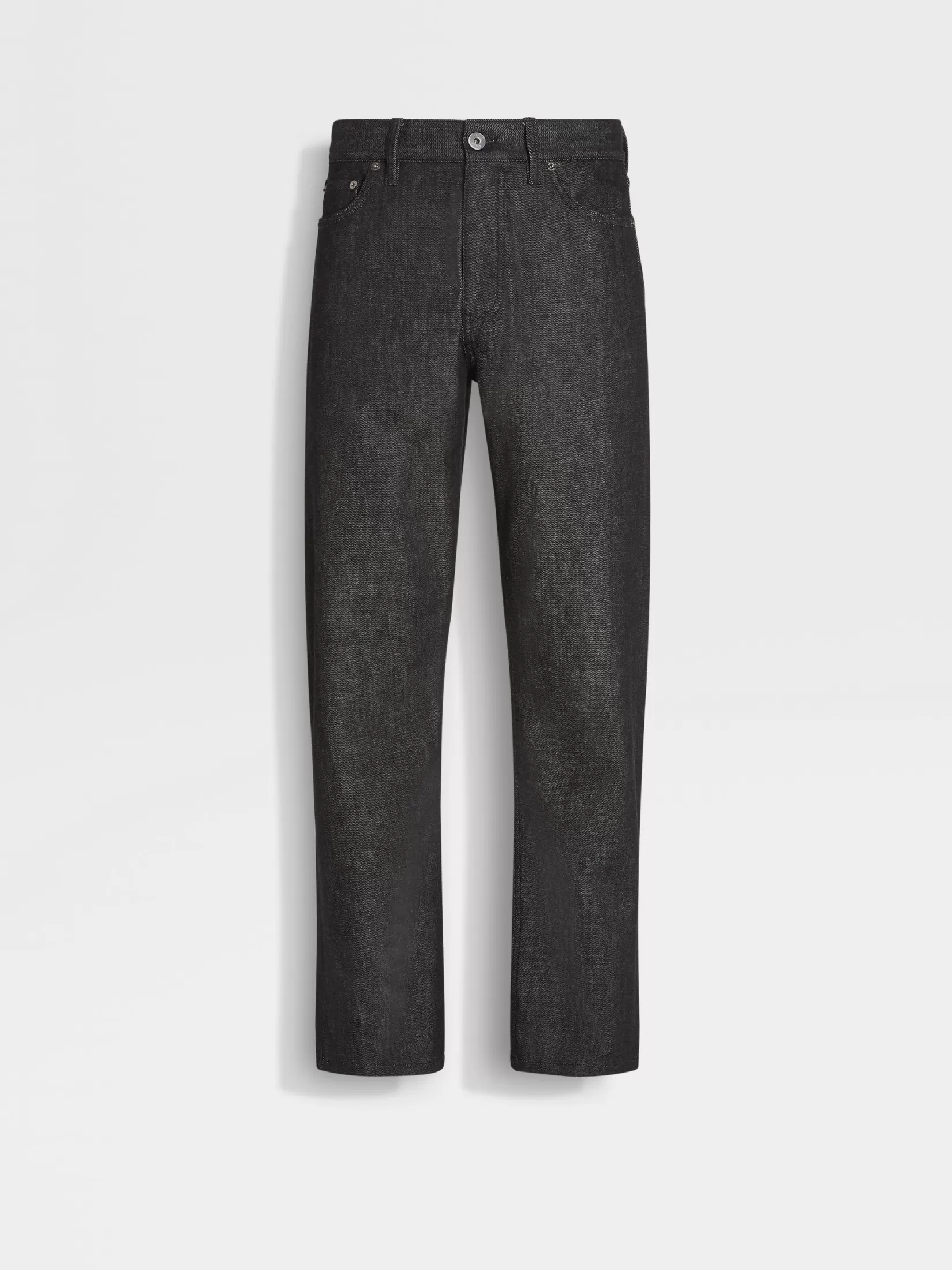 New Jeans Roccia in Cotone Elasticizzato e Cashmere Neri Jeans