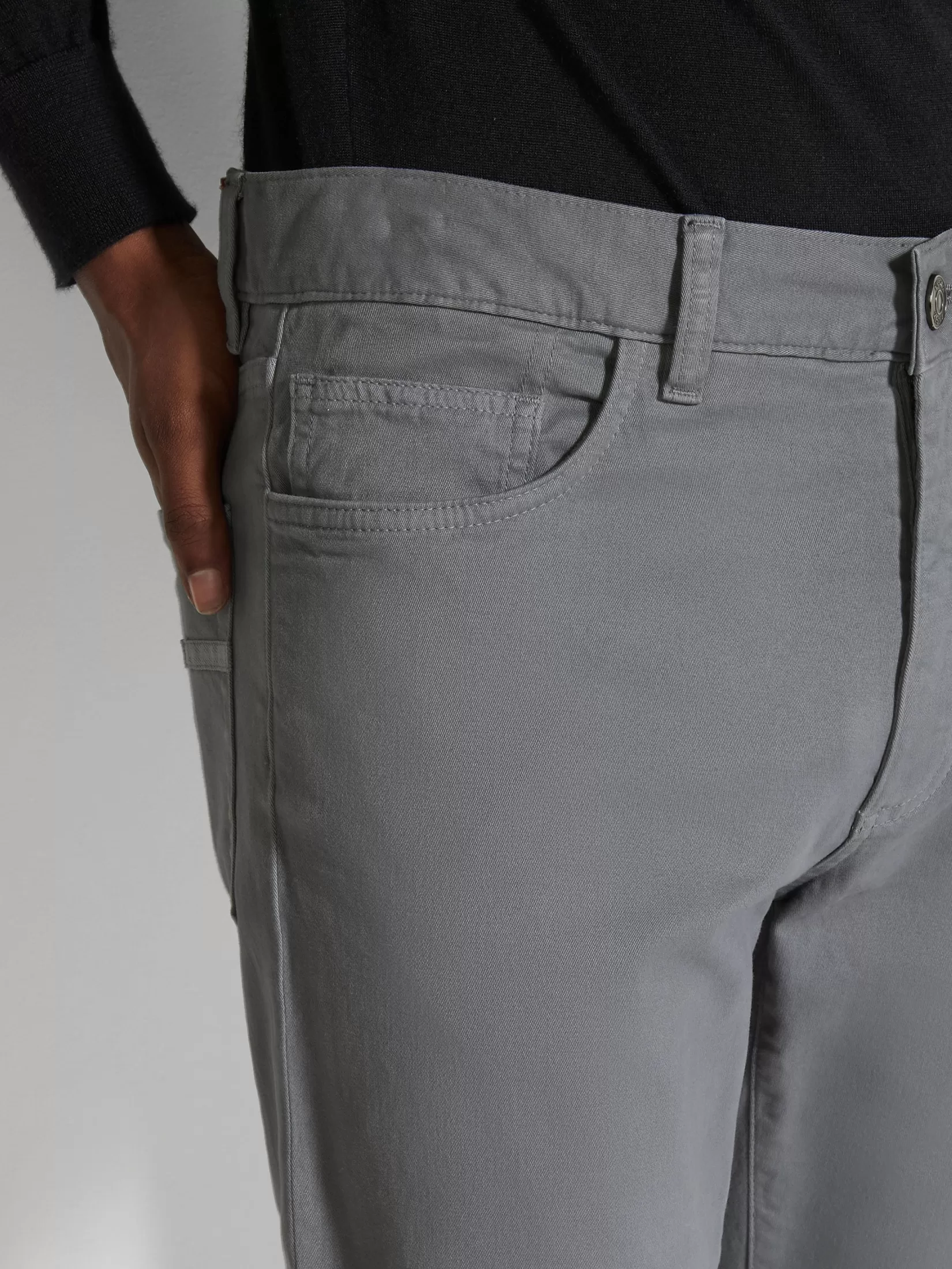 Best Jeans Roccia in Cotone Elasticizzato Grigio Chiaro Jeans