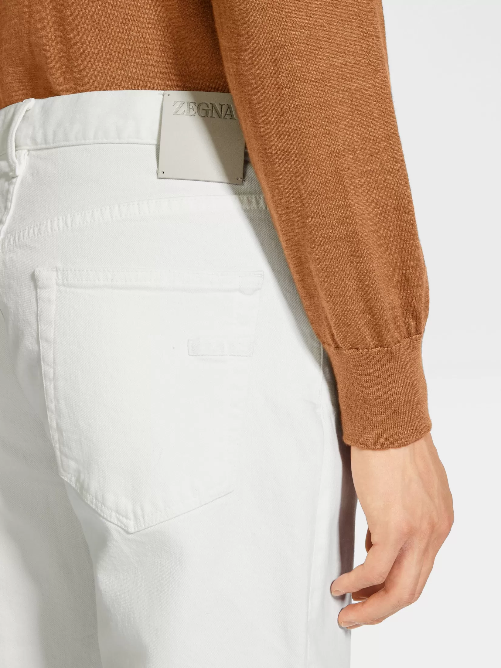 Cheap Jeans Roccia in Cotone Elasticizzato Rinse Wash Bianchi Jeans