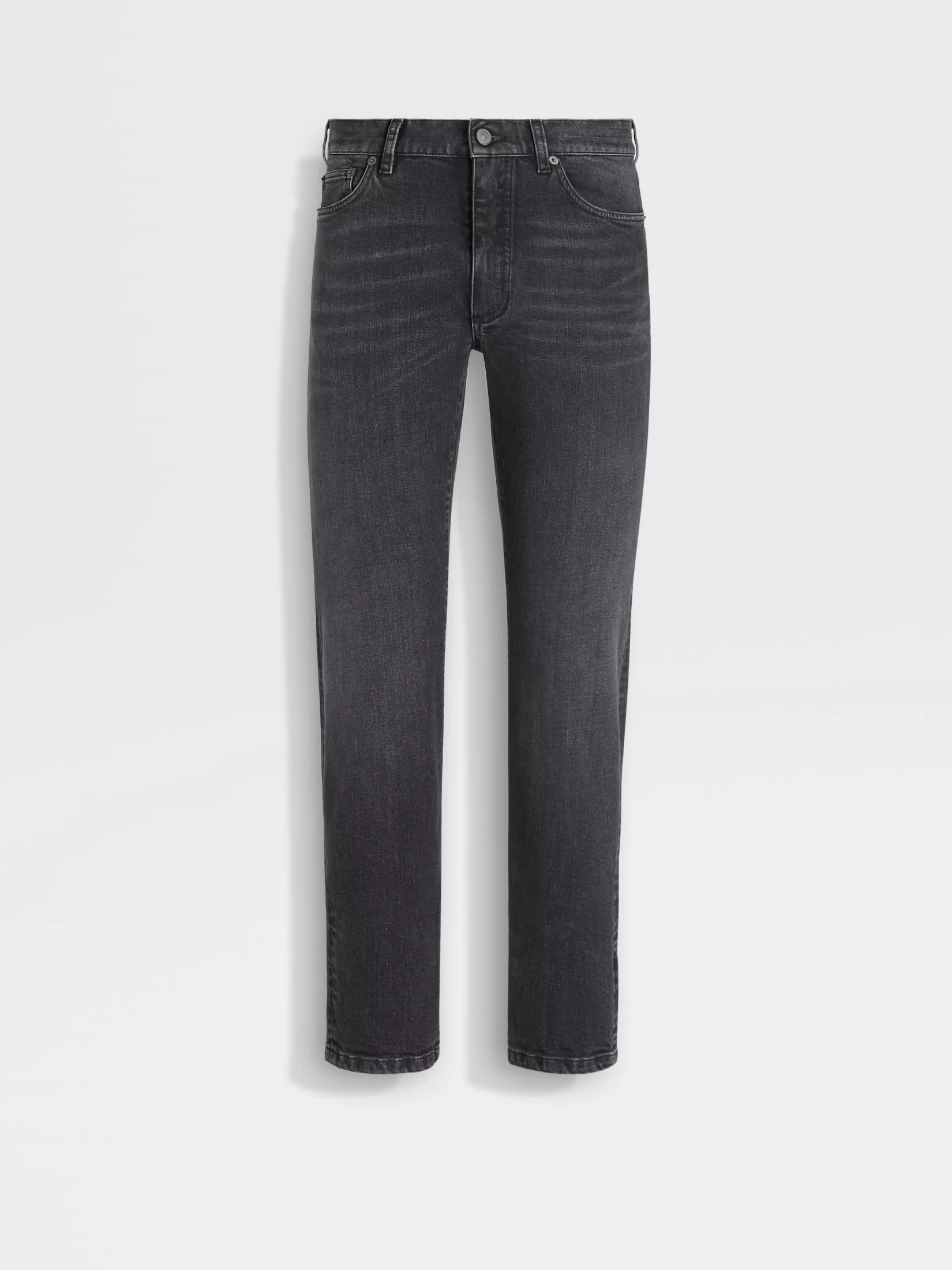 Best Sale Jeans Roccia in Cotone Elasticizzato Stone Wash Grigio Scuro Jeans