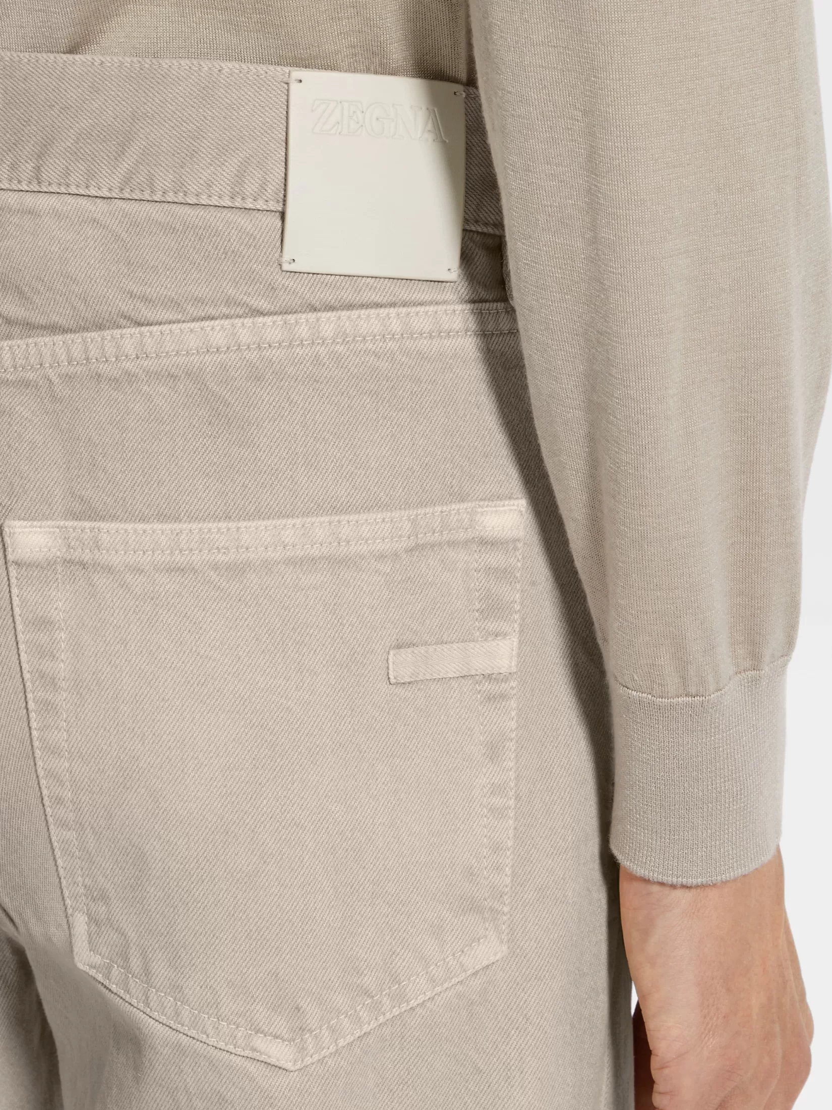 Discount Jeans Roccia in Cotone Tortora Chiaro In Viaggio Con Stile | Jeans