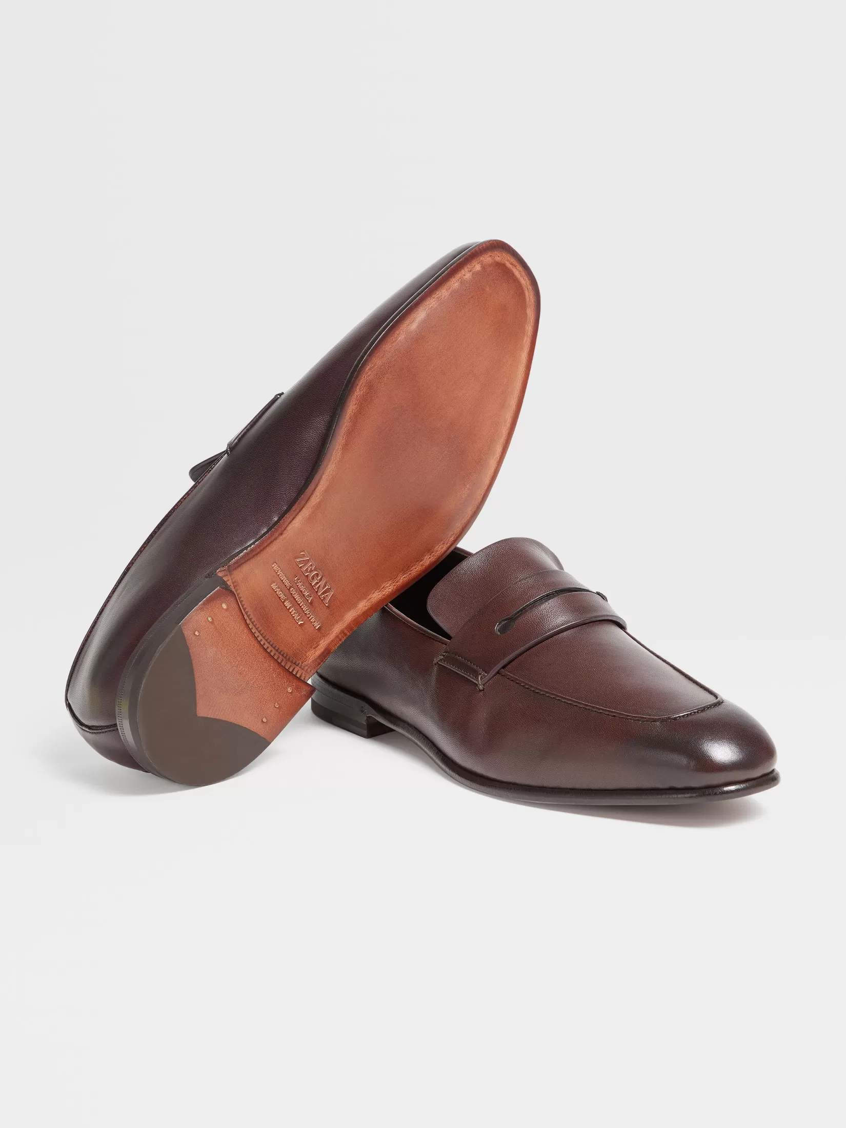 Best Mocassini L’Asola in Pelle Marrone Scuro Mocassini