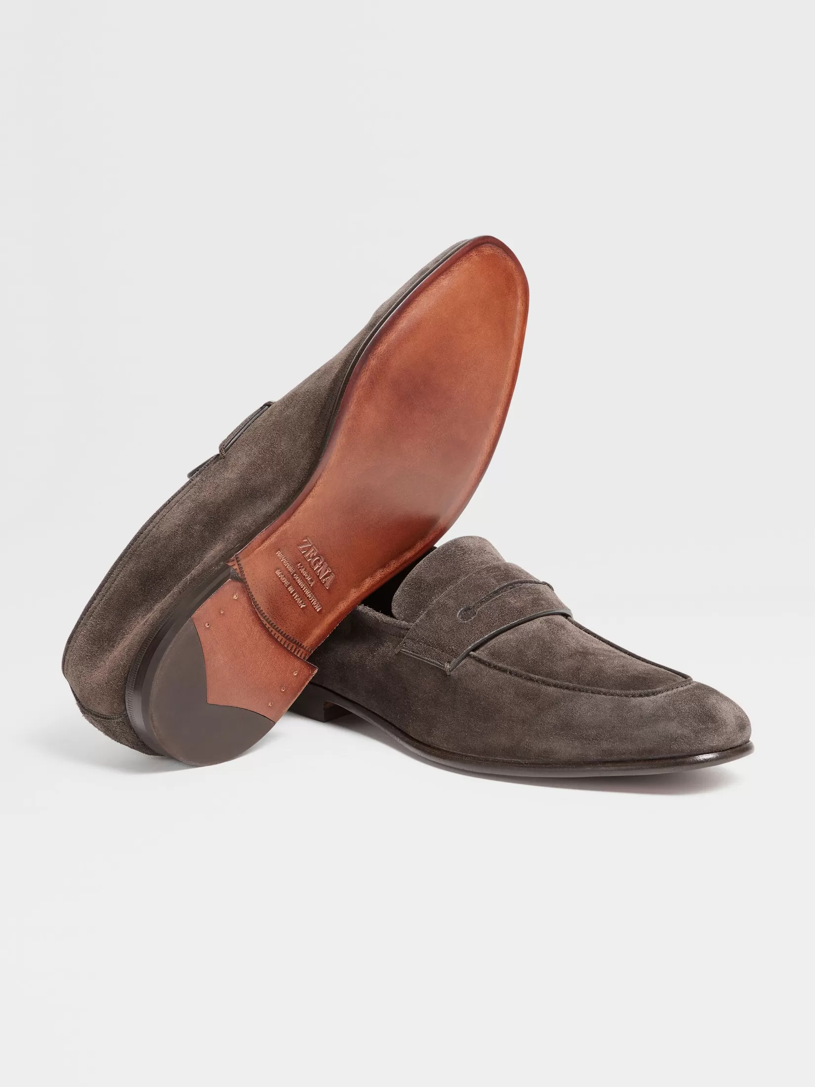 Cheap Mocassini L’Asola in Suede Marrone Scuro Mocassini