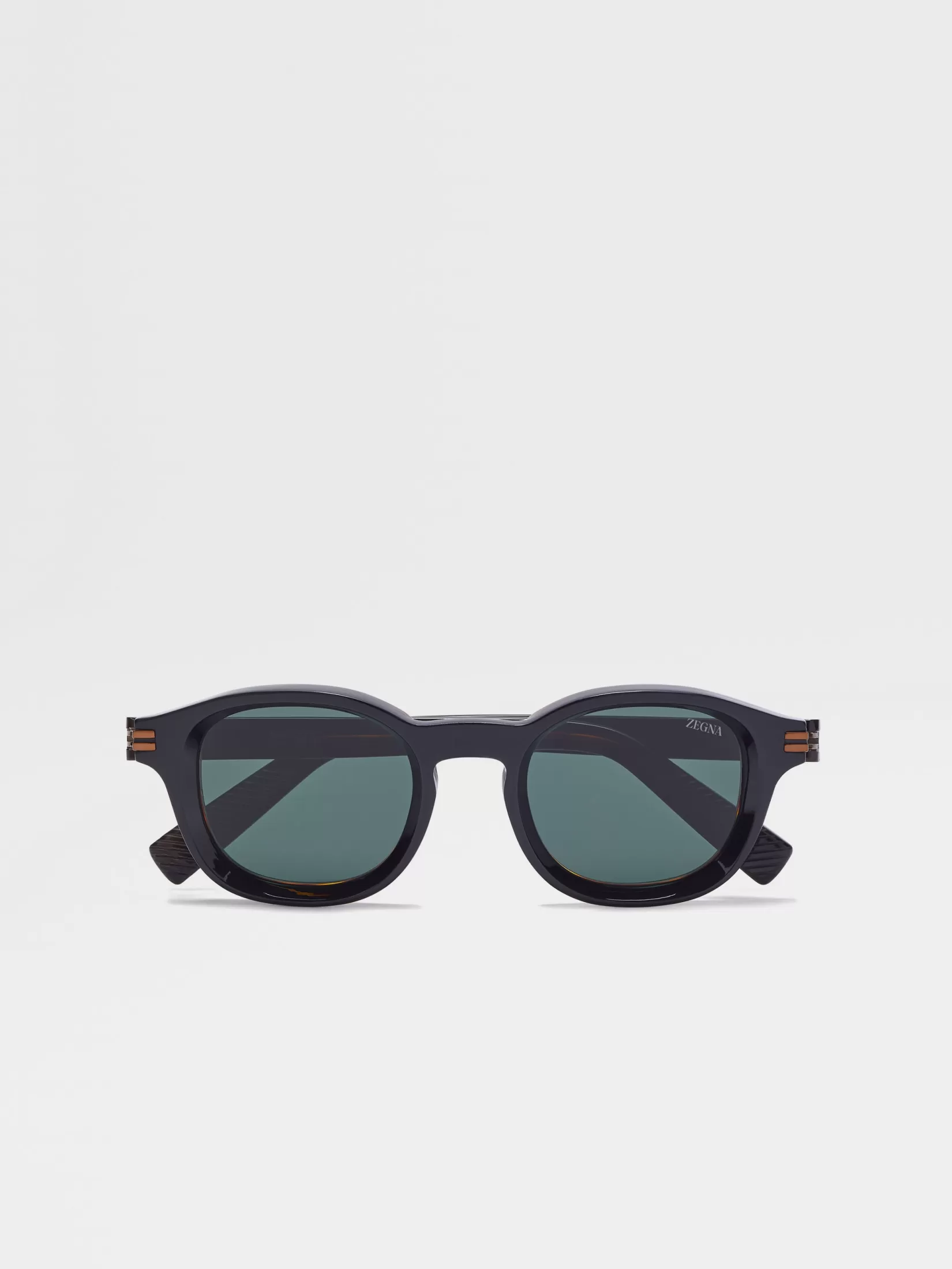 New Occhiali da Sole Aurora I in Acetato Nero e Havana Occhiali Da Sole